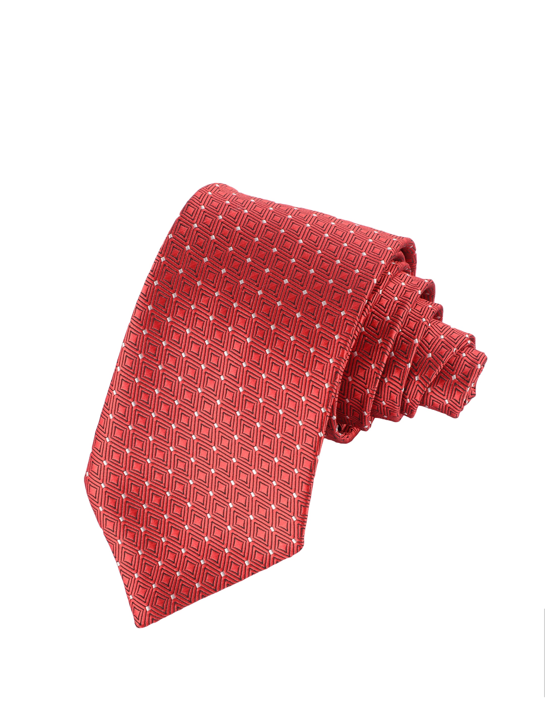 Red Diamond Geometric Tie