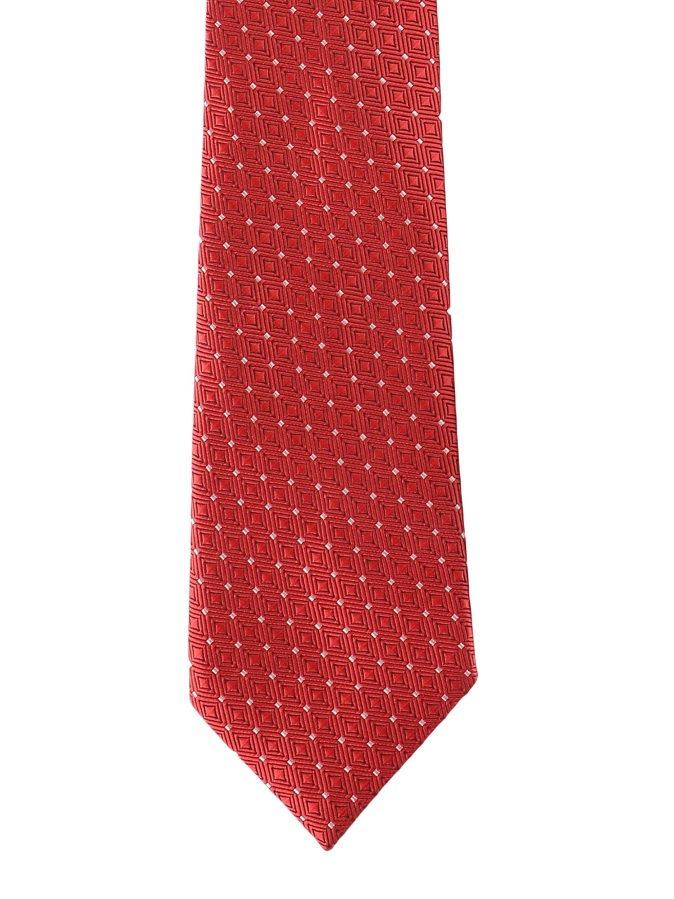 Red Diamond Geometric Tie