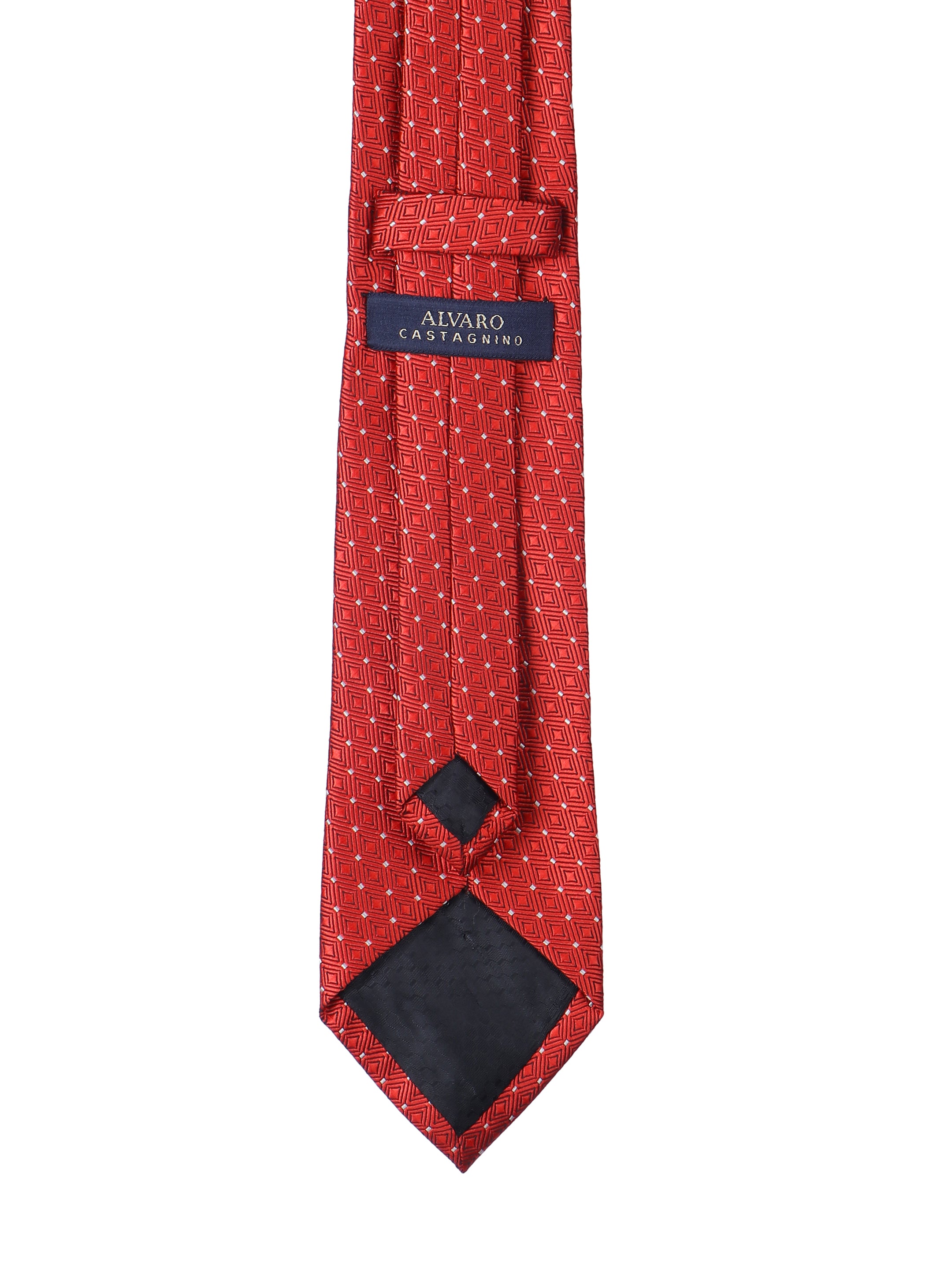 Red Diamond Geometric Tie