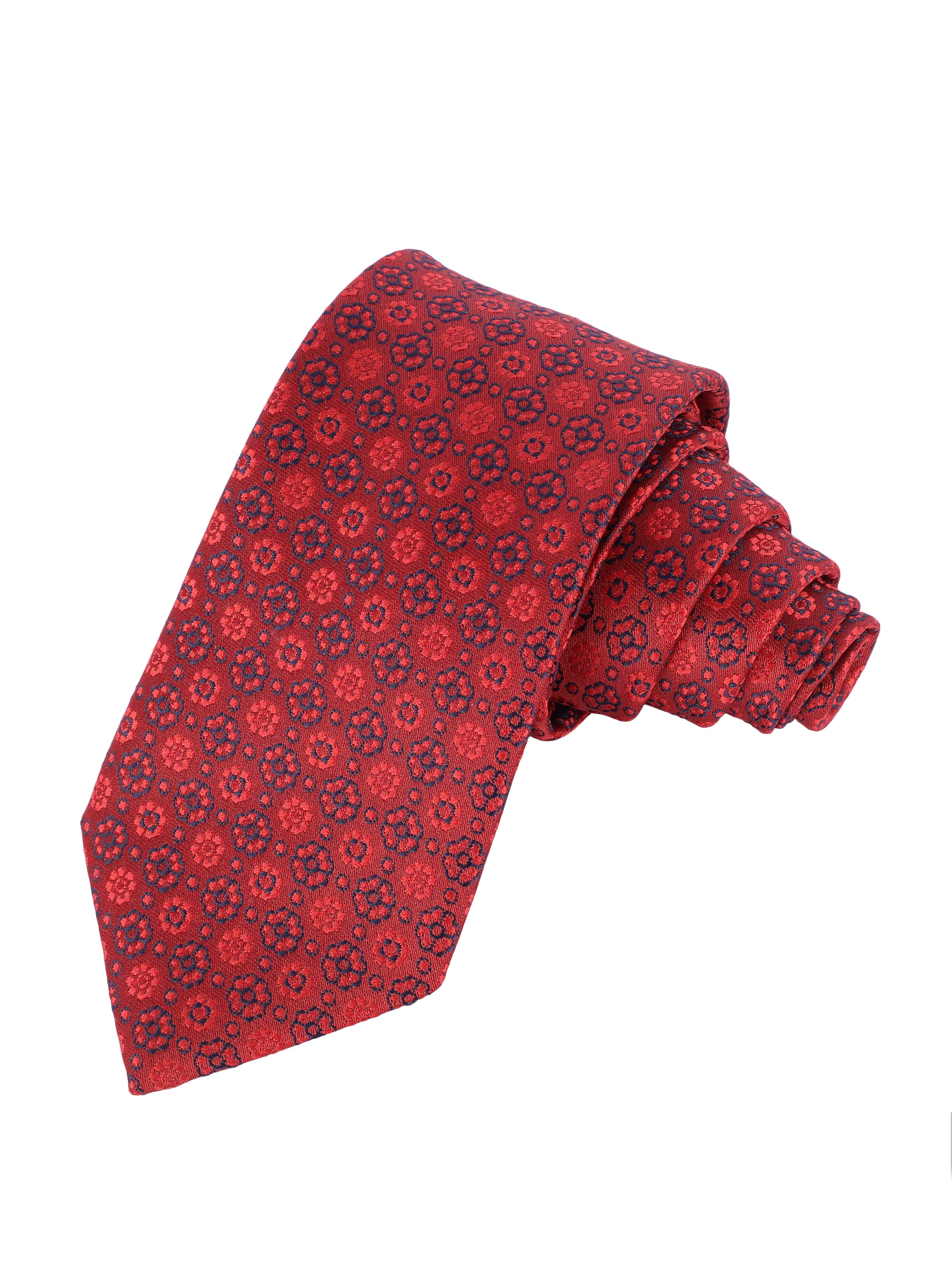 Red Concentric Floral Tie