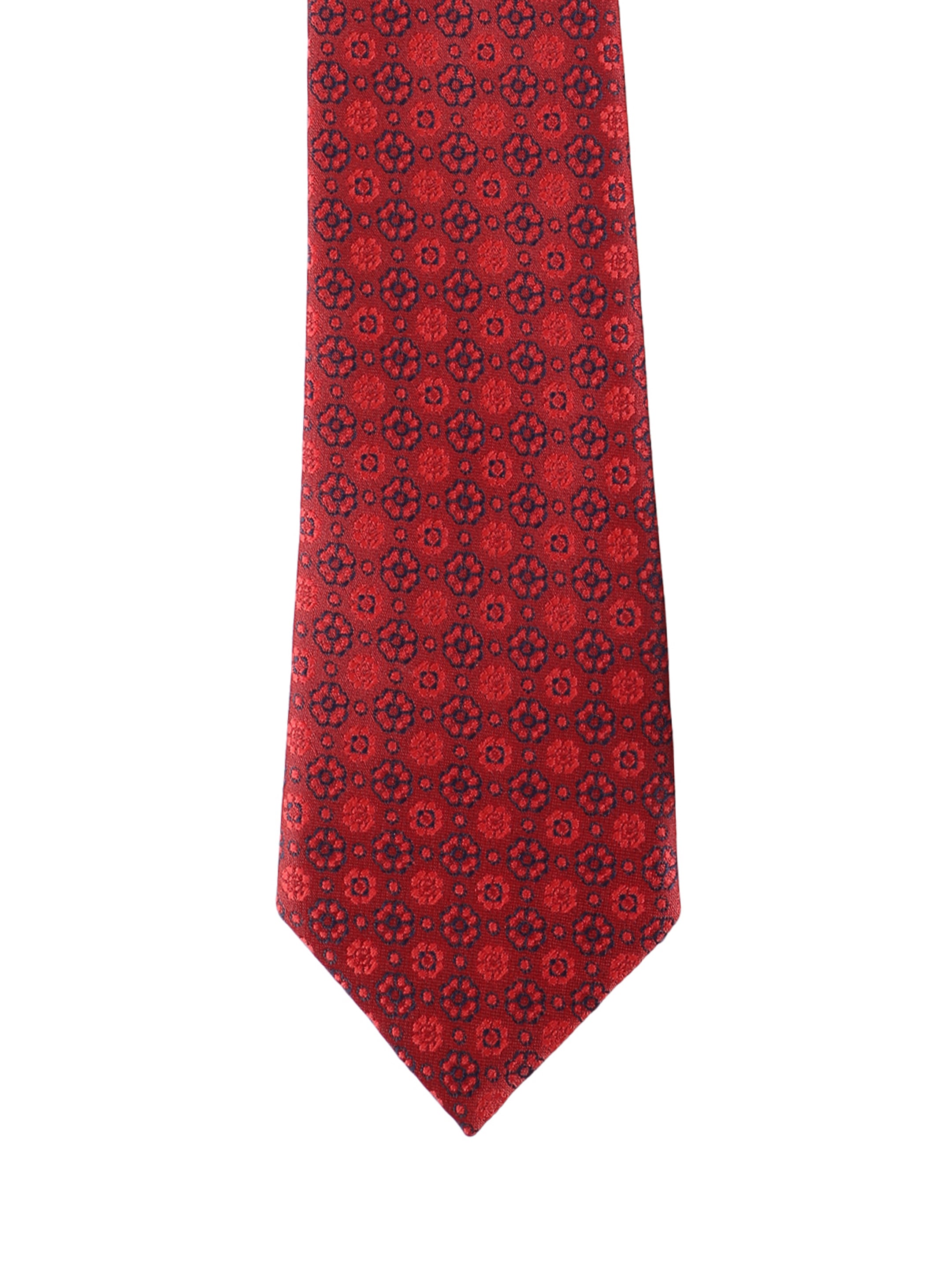 Red Concentric Floral Tie
