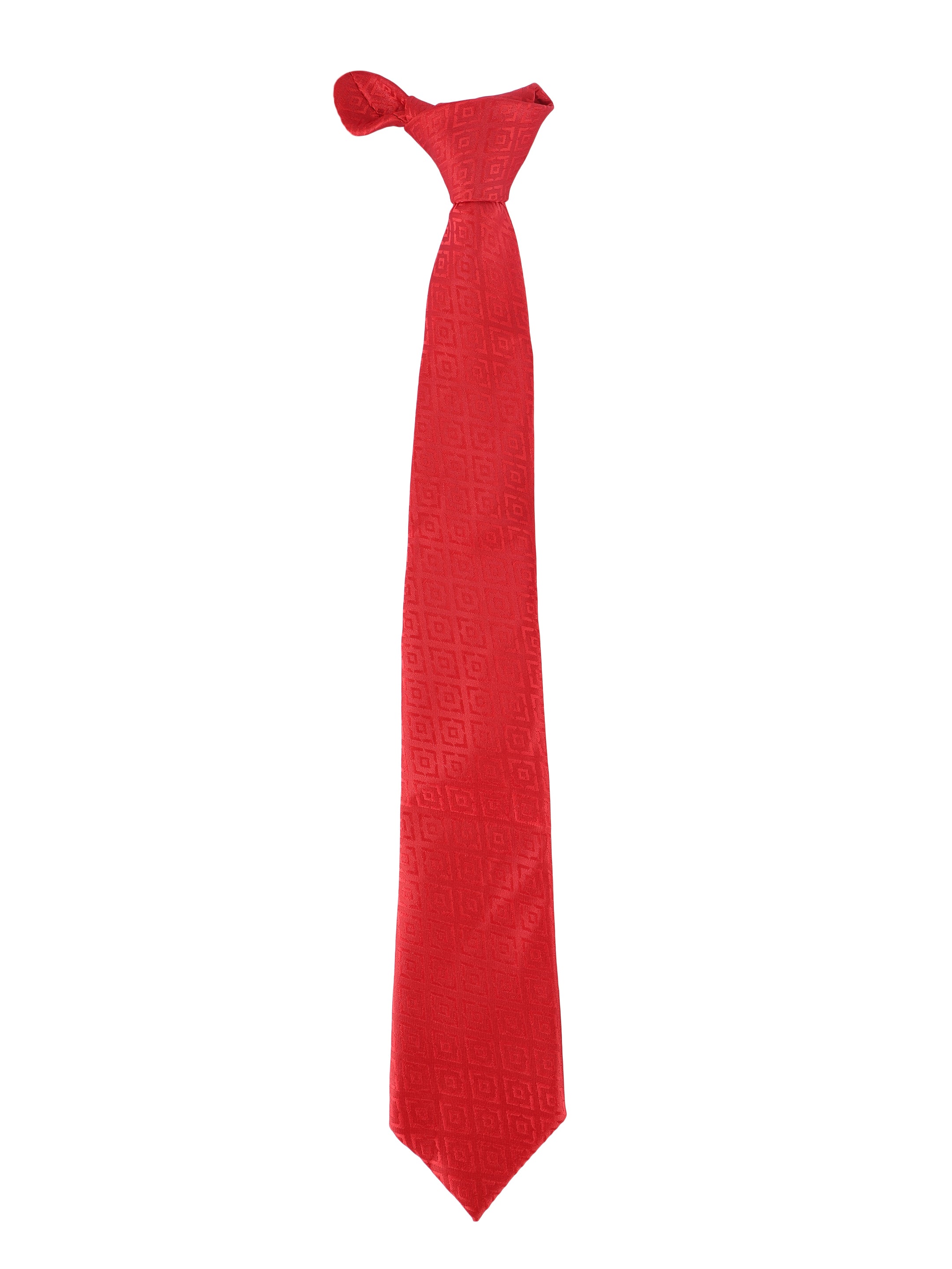 Red Square Geometric Tie