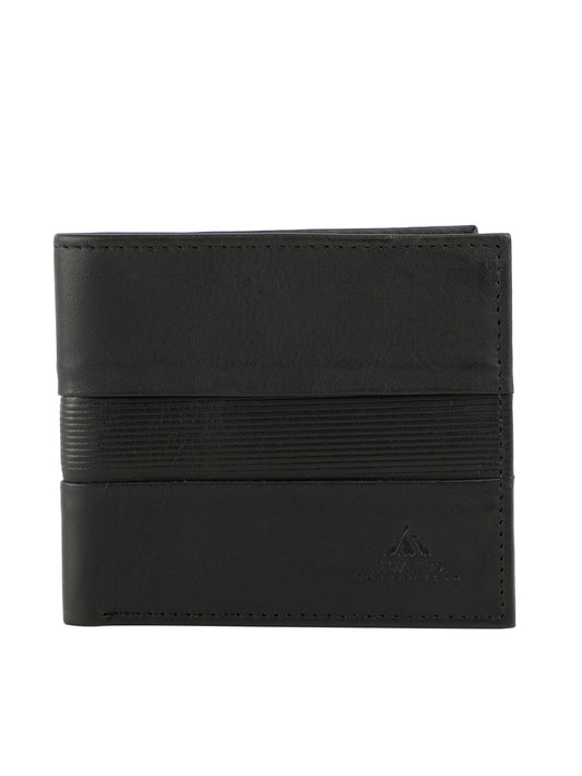 Alvaro Castagnino Black Coloured Two Fold Leather Wallet for Men