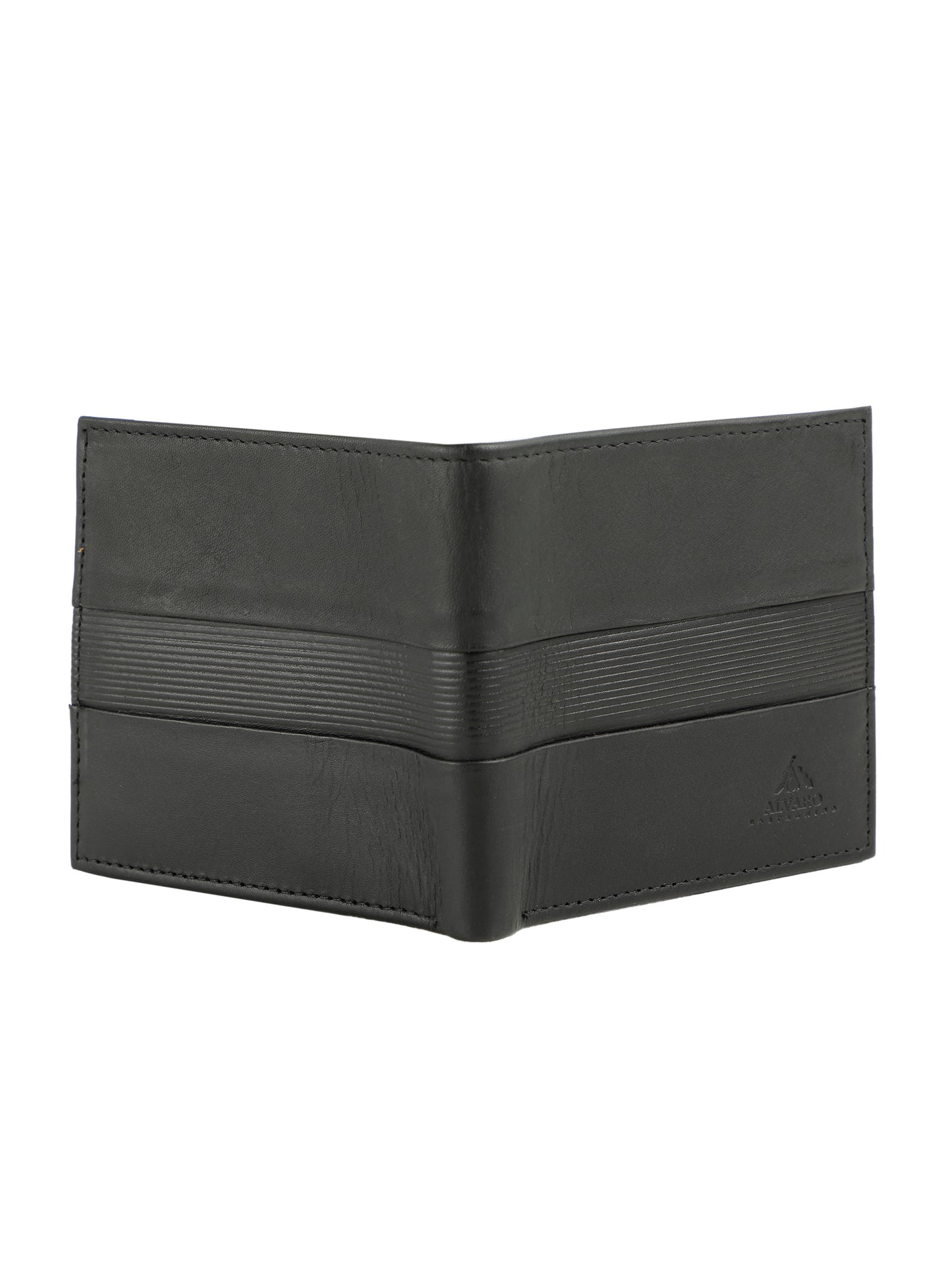 Alvaro Castagnino Black Coloured Two Fold Leather Wallet for Men
