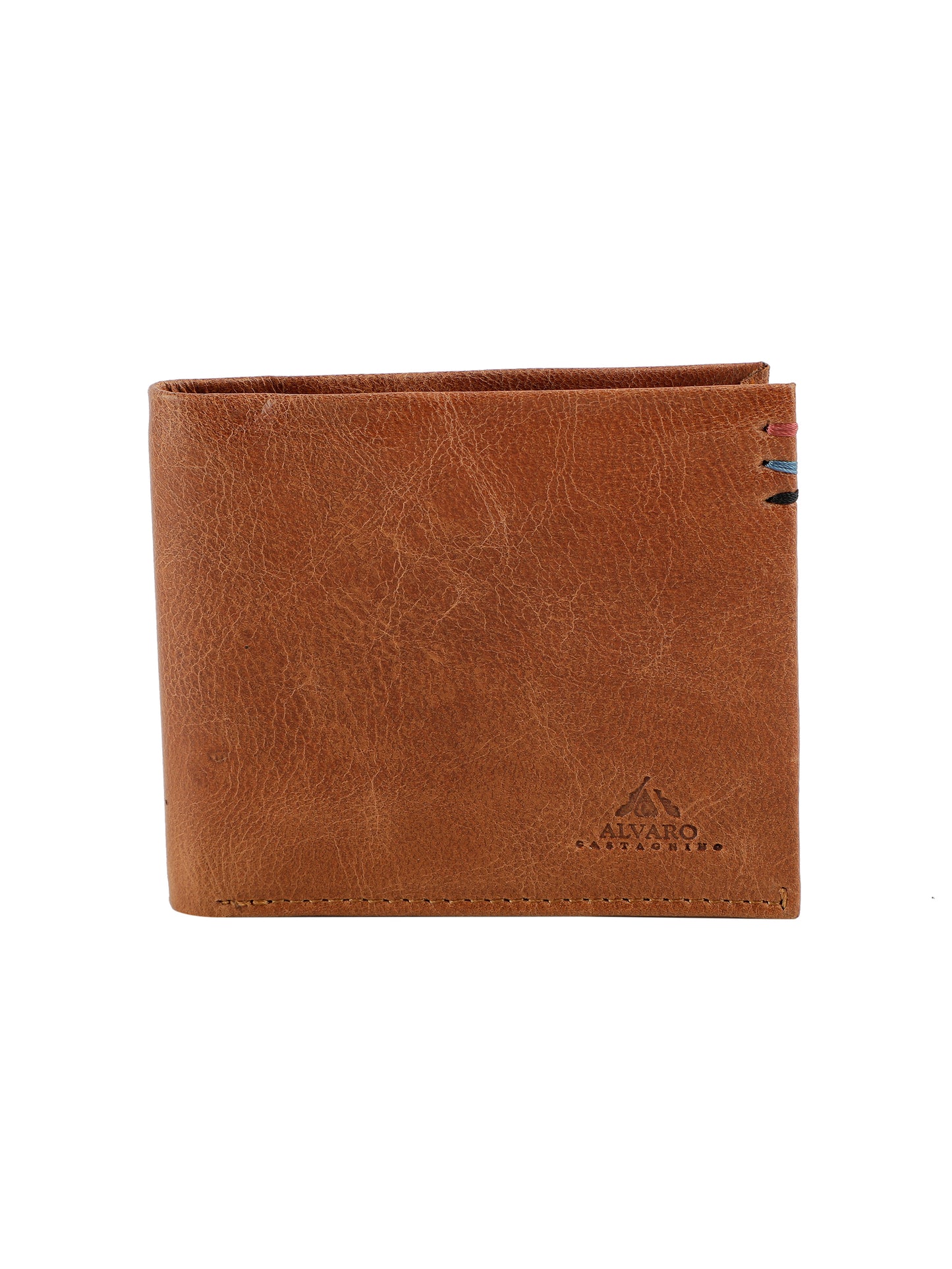 Alvaro Castagnino Tan Coloured Two Fold Leather Wallet for Men
