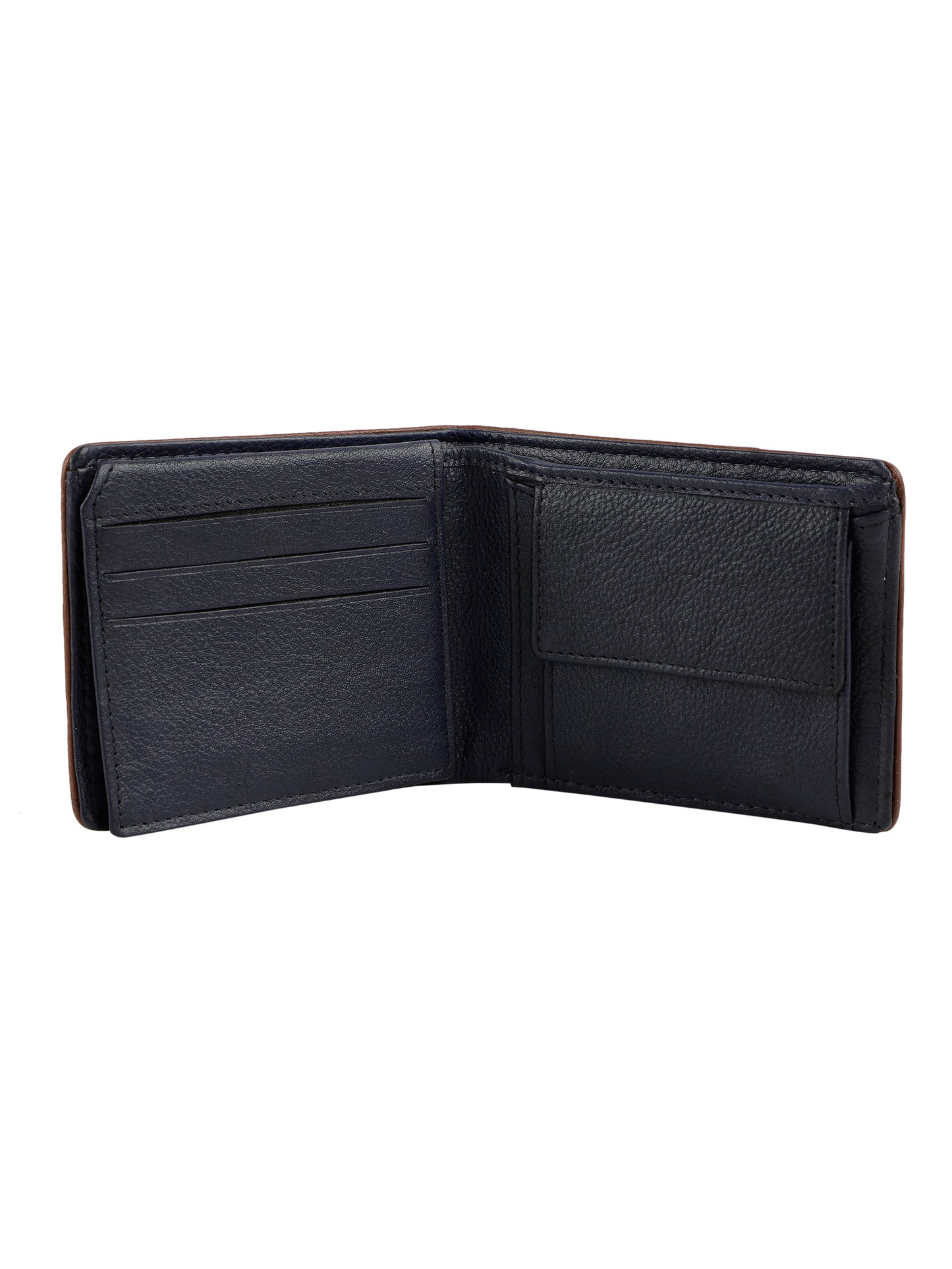 Alvaro Castagnino Blue & Brown Coloured Two Fold Leather Wallet for Men