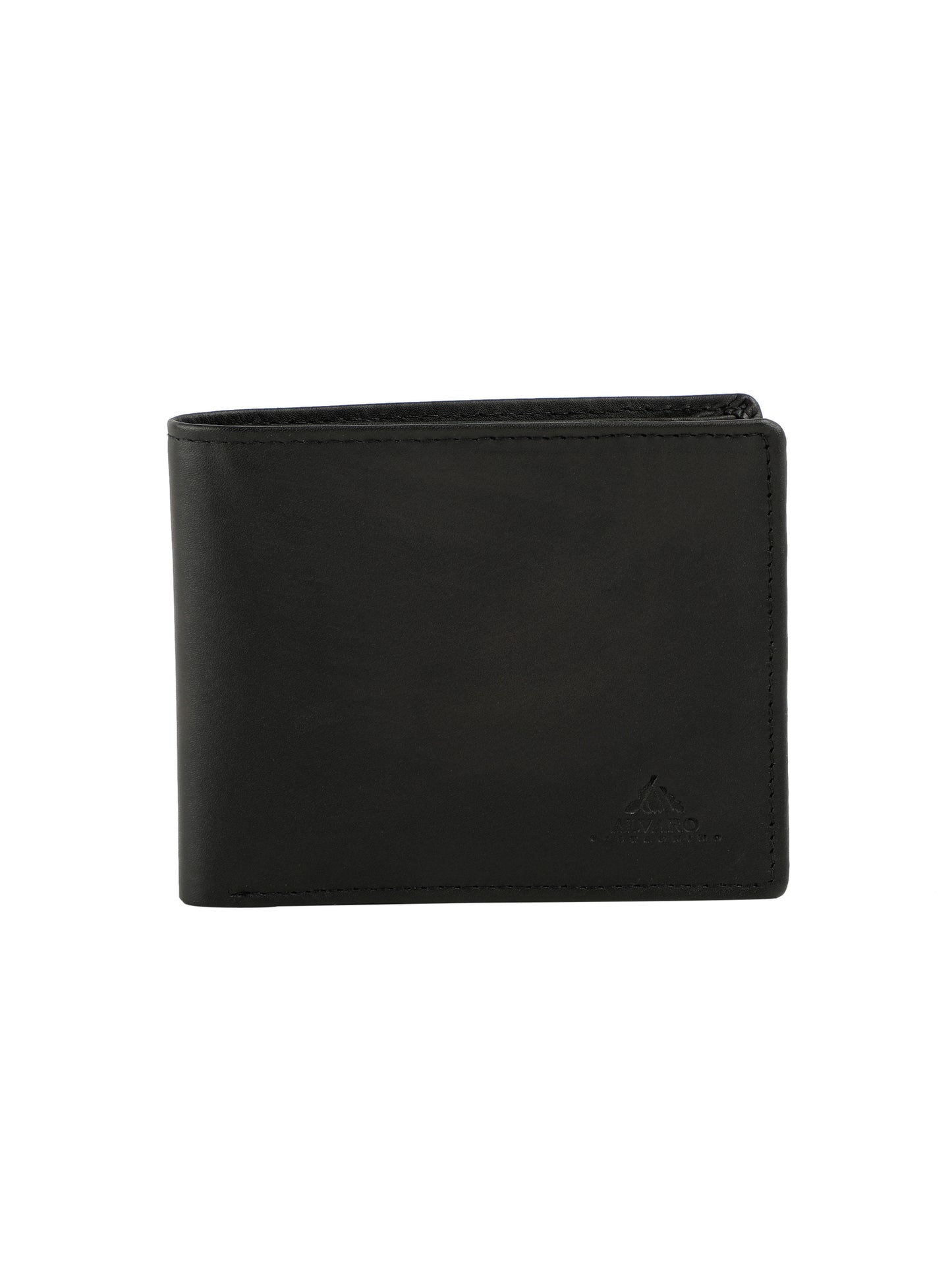 Alvaro Castagnino Black Coloured Two Fold Leather Wallet for Men