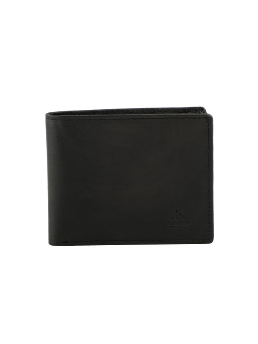 Alvaro Castagnino Black Coloured Two Fold Leather Wallet for Men