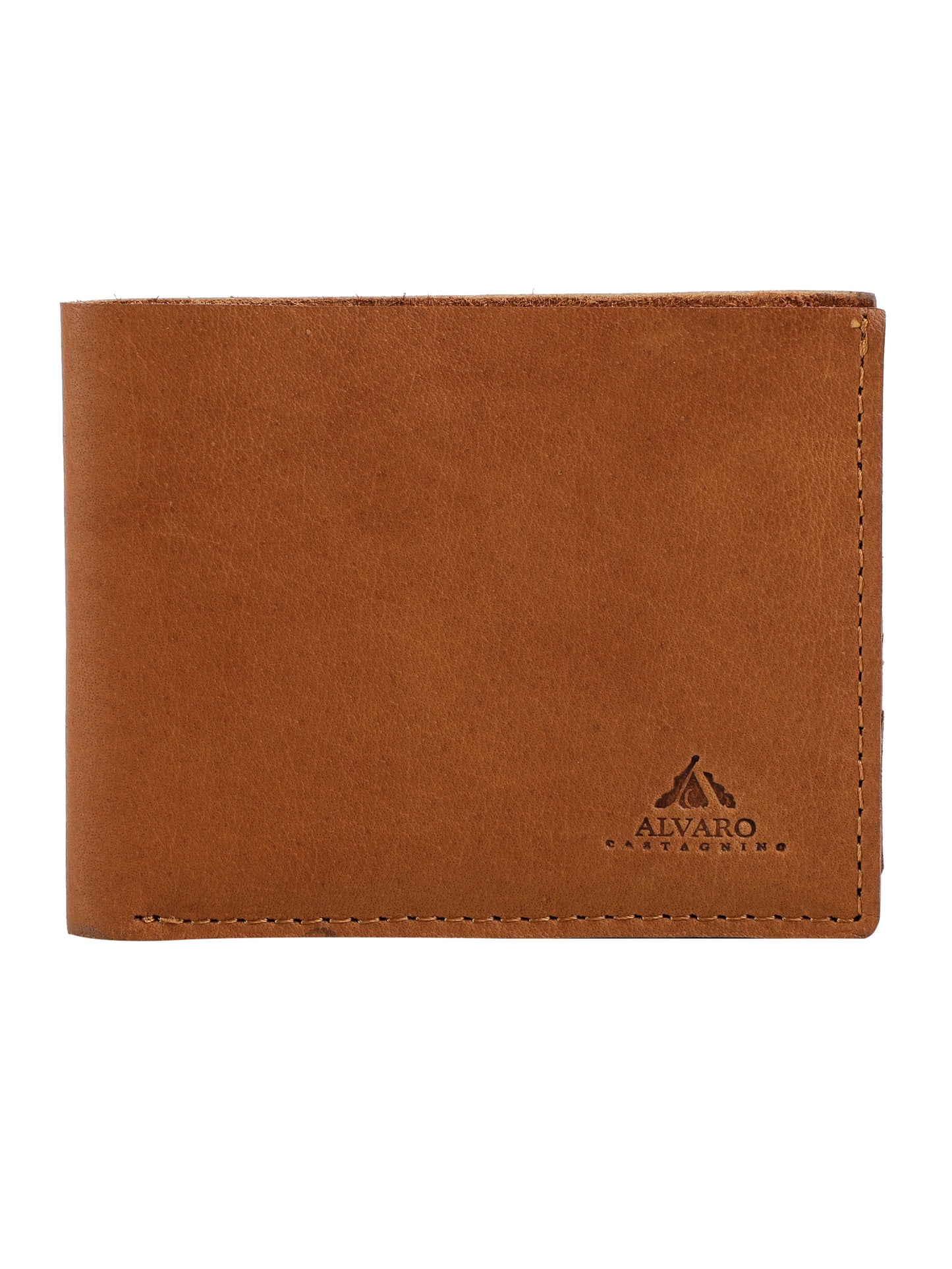 Alvaro Castagnino Tan Coloured Two Fold Leather Wallet for Men