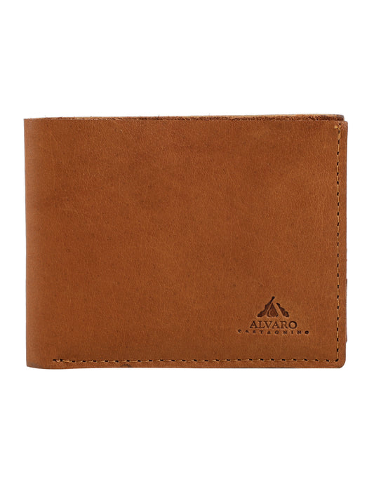 Alvaro Castagnino Tan Coloured Two Fold Leather Wallet for Men