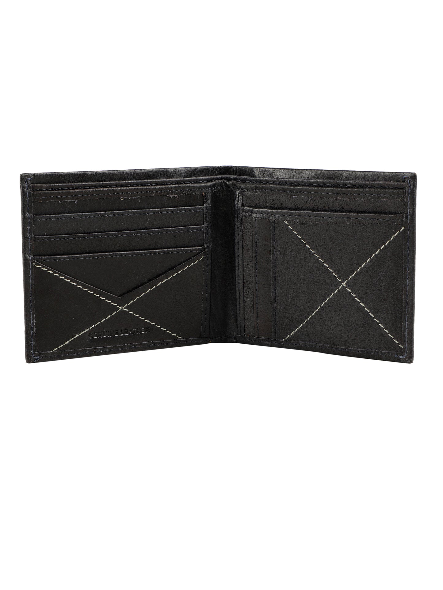 Alvaro Castagnino Black Coloured Two Fold Leather Wallet for Men