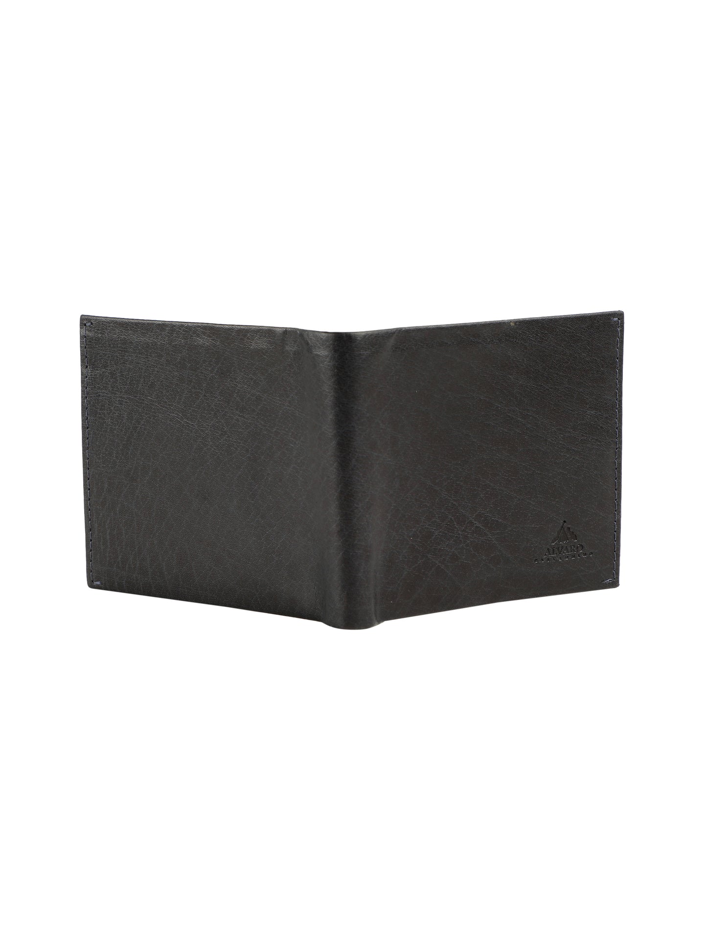 Alvaro Castagnino Black Coloured Two Fold Leather Wallet for Men