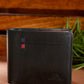 Alvaro Castagnino Black & Brown Coloured Two Fold Leather Wallet for Men