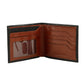 Alvaro Castagnino Black & Brown Coloured Two Fold Leather Wallet for Men