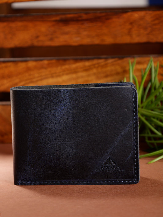 Alvaro Castagnino Blue Coloured Two Fold Leather Wallet for Men