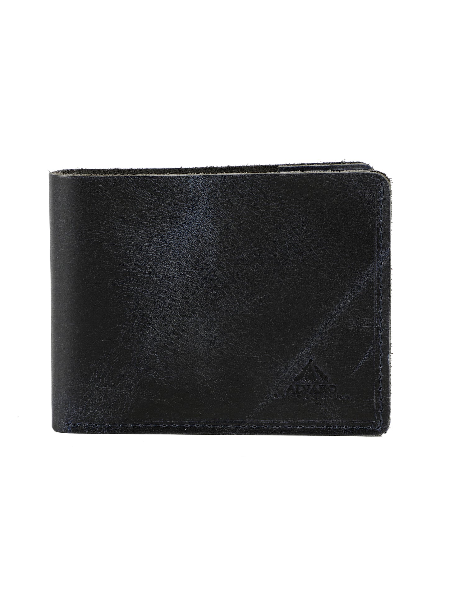 Alvaro Castagnino Blue Coloured Two Fold Leather Wallet for Men