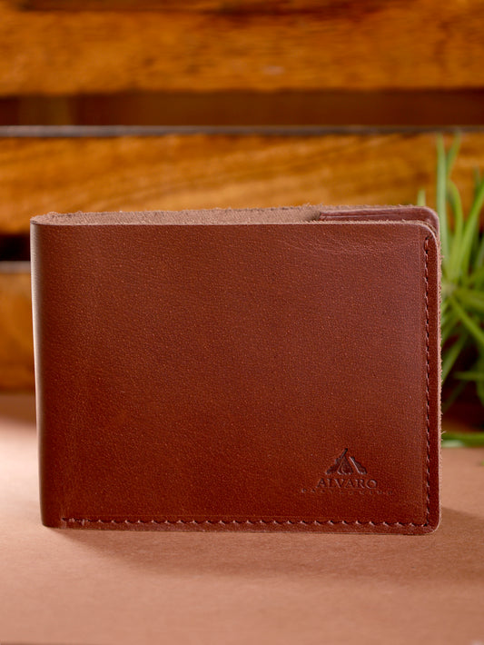 Alvaro Castagnino Tan Coloured Two Fold Leather Wallet for Men
