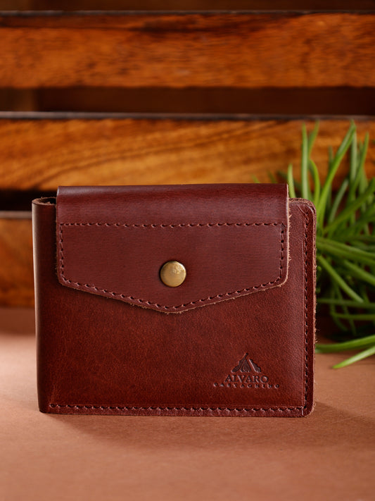 Alvaro Castagnino Tan Coloured Two Fold Leather Wallet for Men