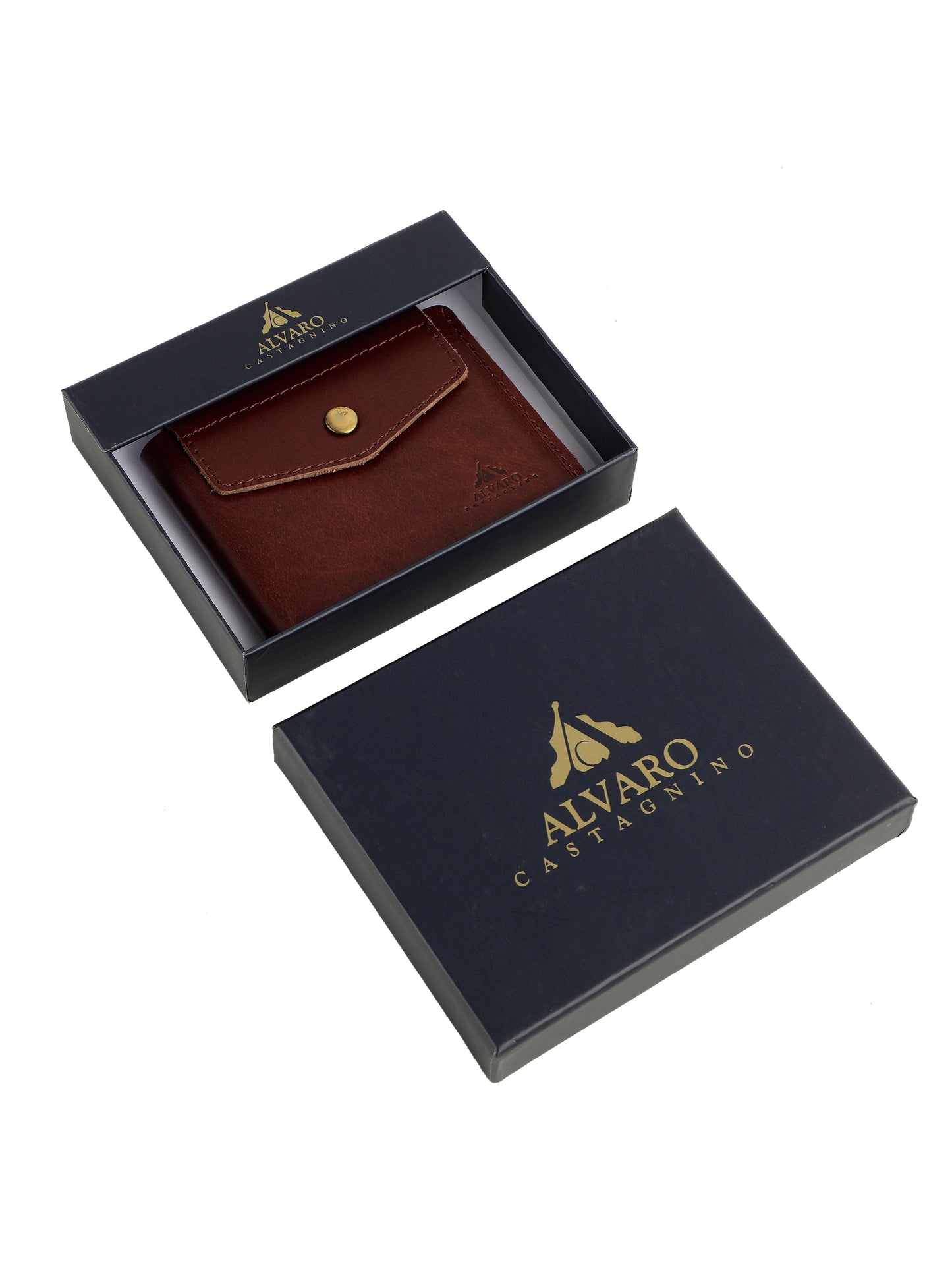 Alvaro Castagnino Tan Coloured Two Fold Leather Wallet for Men