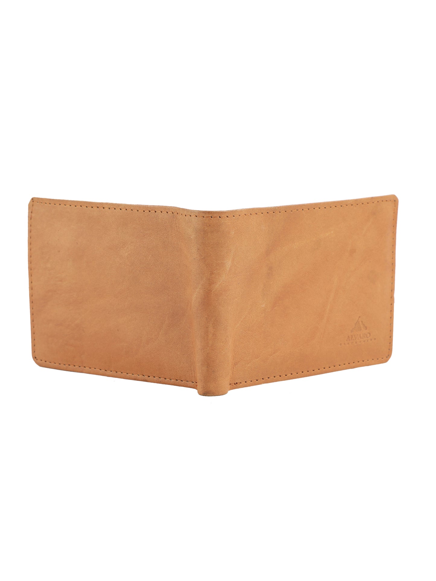 Alvaro Castagnino Tan Coloured Two Fold Leather Wallet for Men