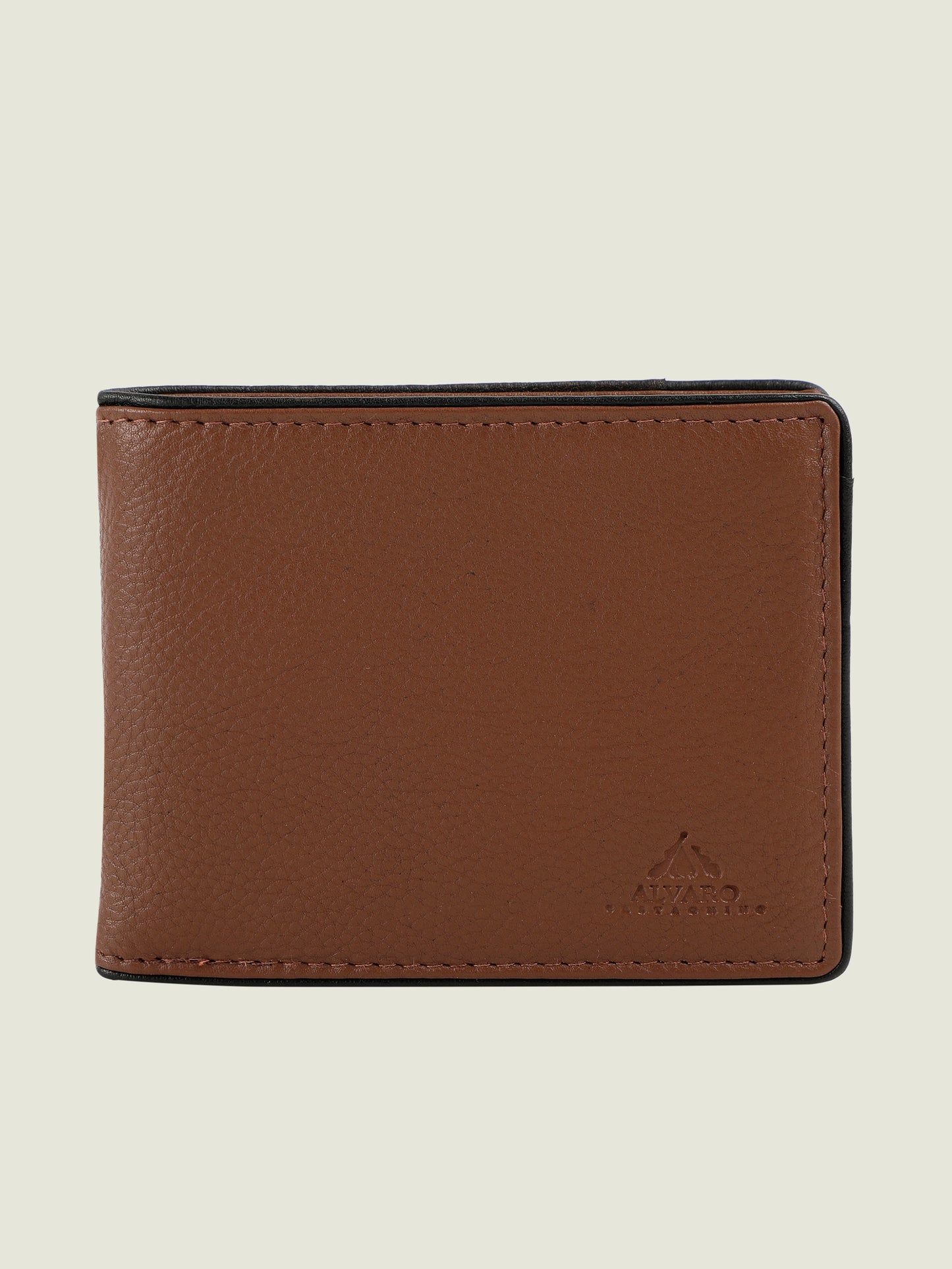 Alvaro Castagnino Brown & Black Coloured Two Fold Leather Wallet for Men