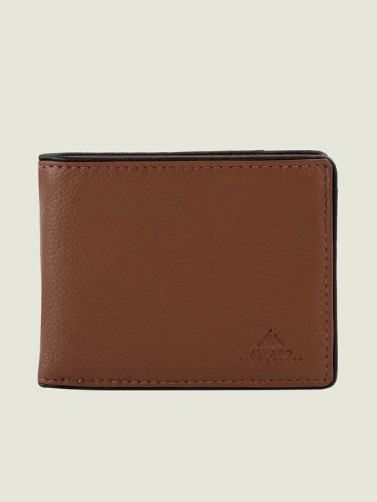Alvaro Castagnino Brown & Black Coloured Two Fold Leather Wallet for Men