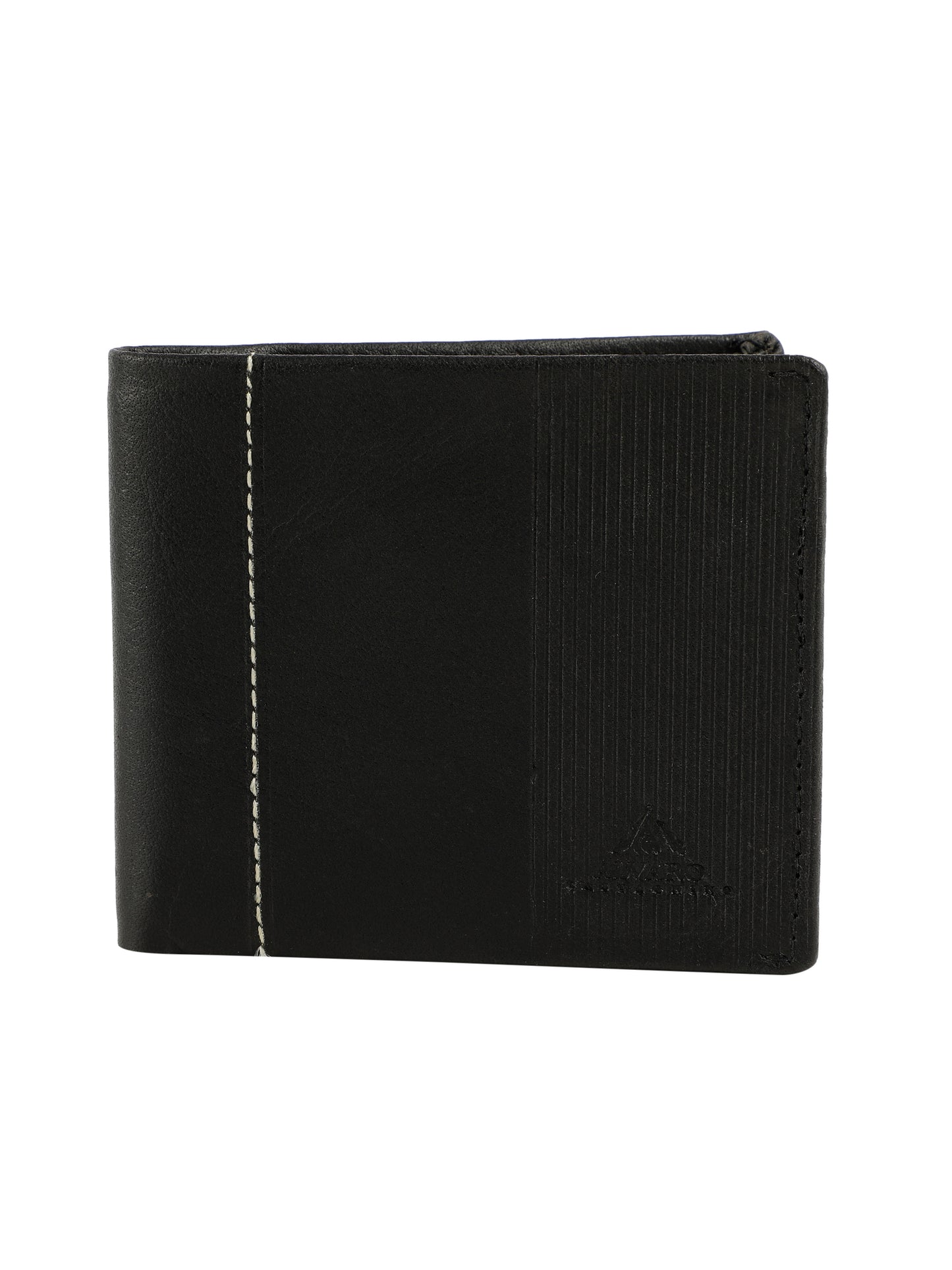Alvaro Castagnino Black Coloured Two Fold Leather Wallet for Men