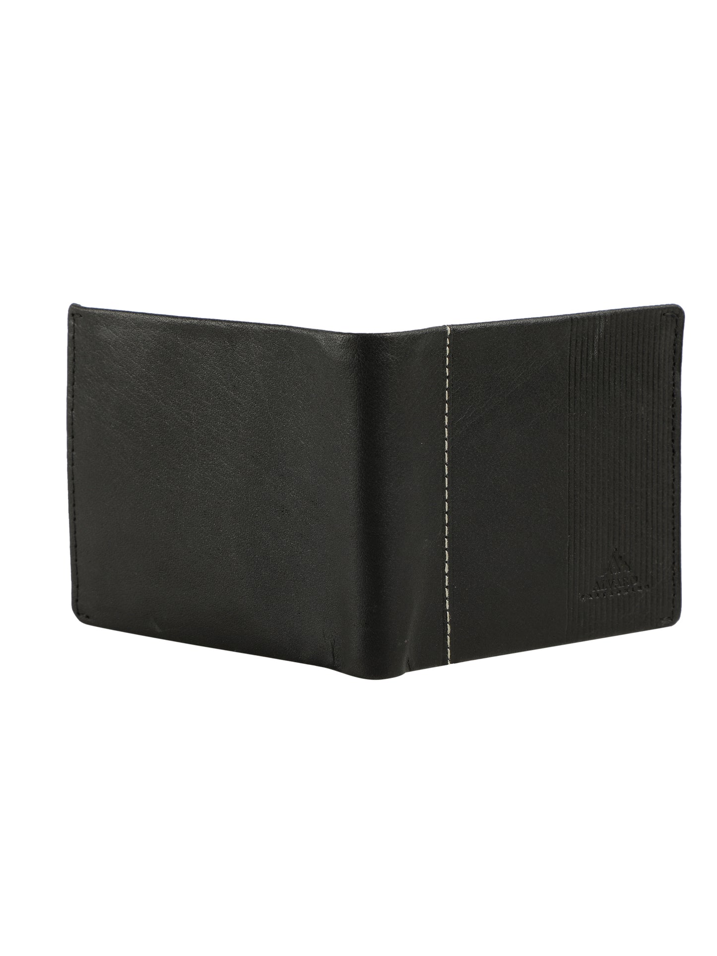 Alvaro Castagnino Black Coloured Two Fold Leather Wallet for Men