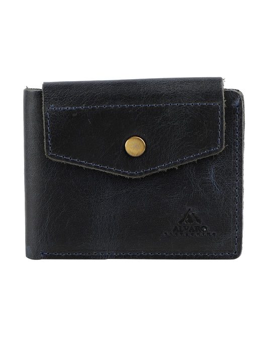 Alvaro Castagnino Blue Coloured Two Fold Leather Wallet for Men