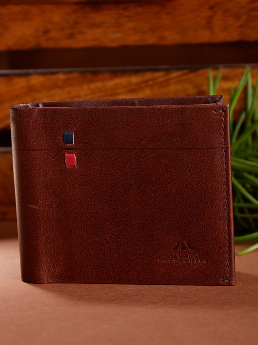 Alvaro Castagnino Brown Coloured Two Fold Leather Wallet for Men