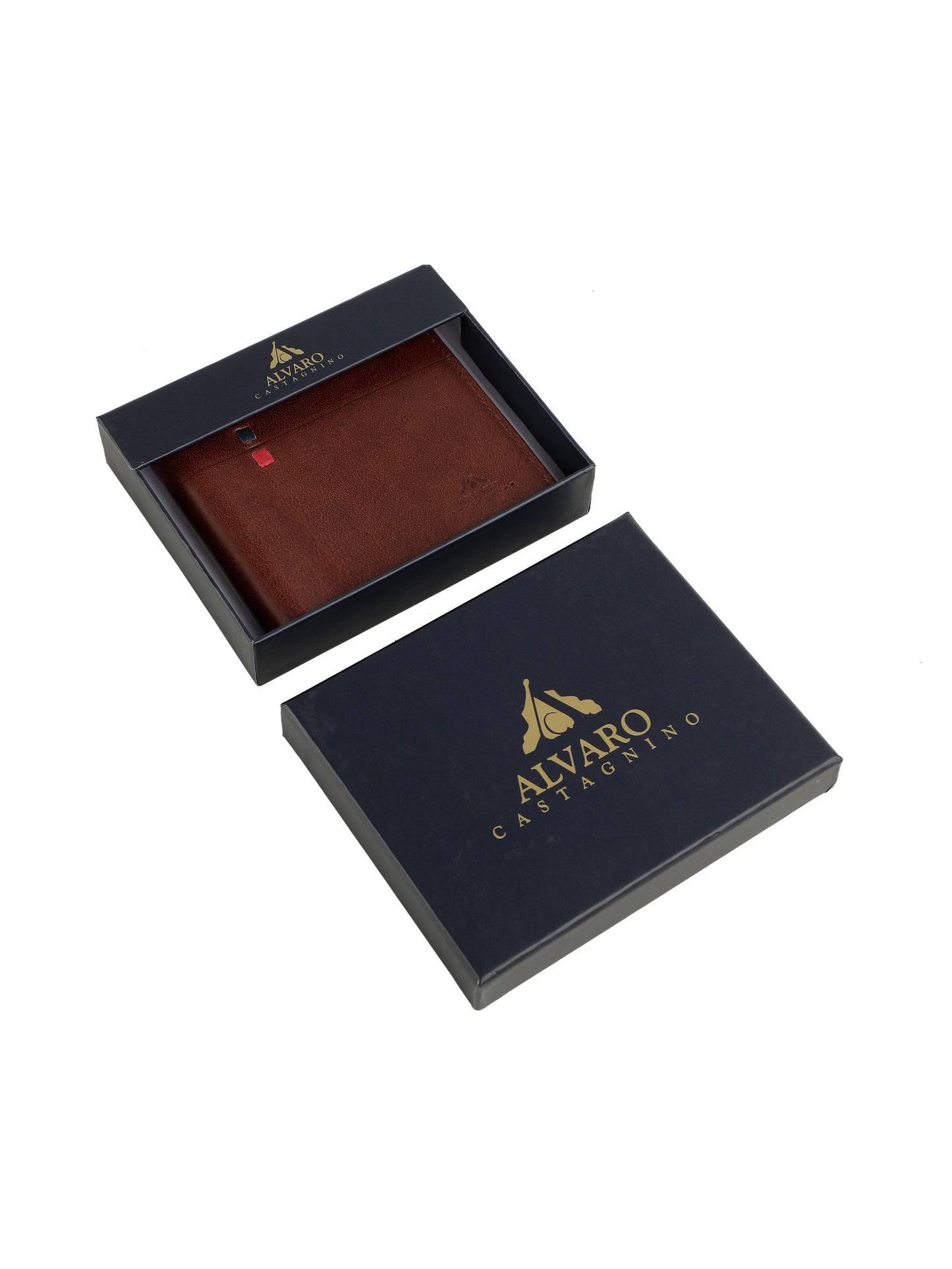Alvaro Castagnino Brown Coloured Two Fold Leather Wallet for Men