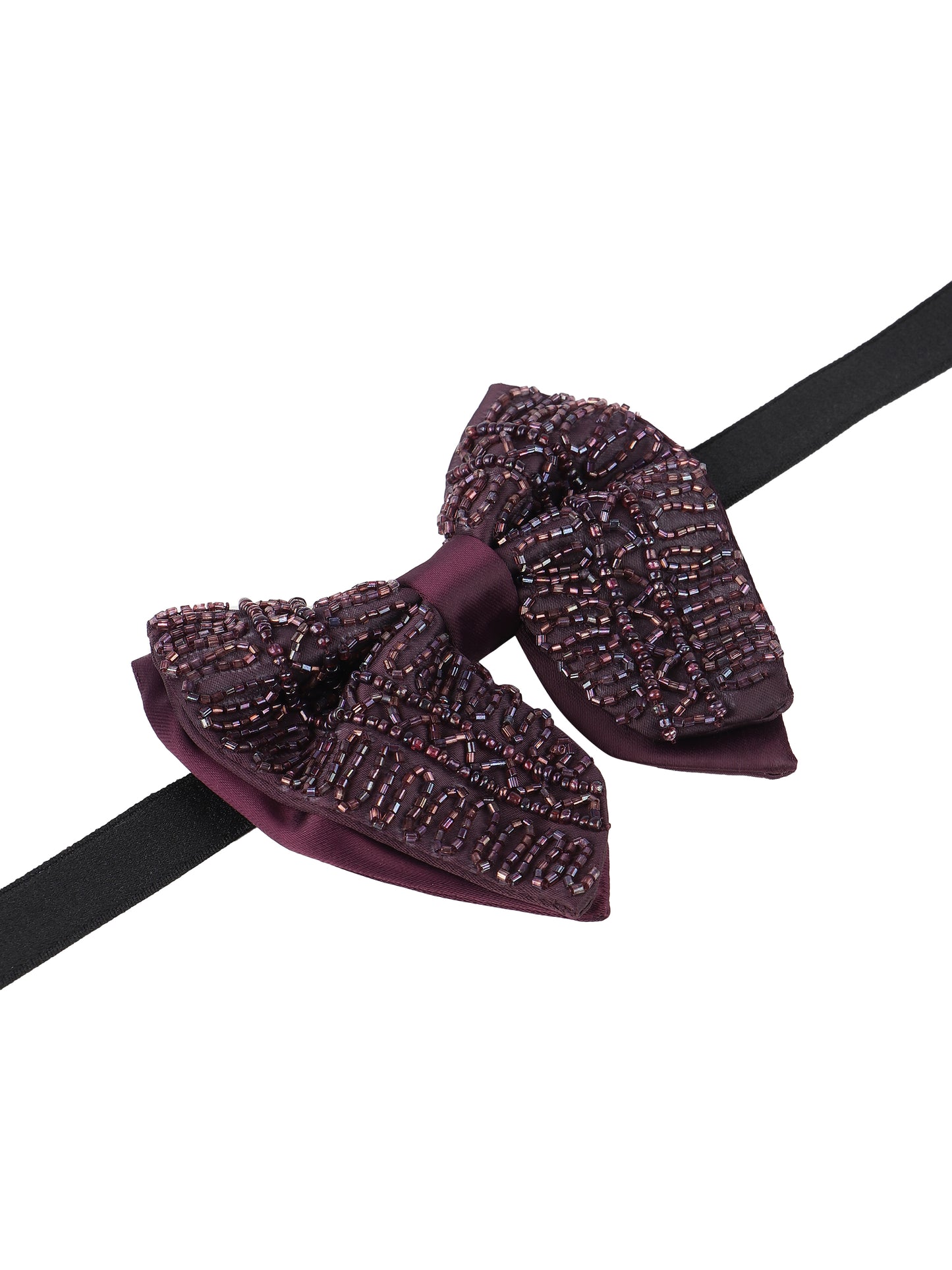 Alvaro Castagnino Men Embellished Woven Design Bow Tie