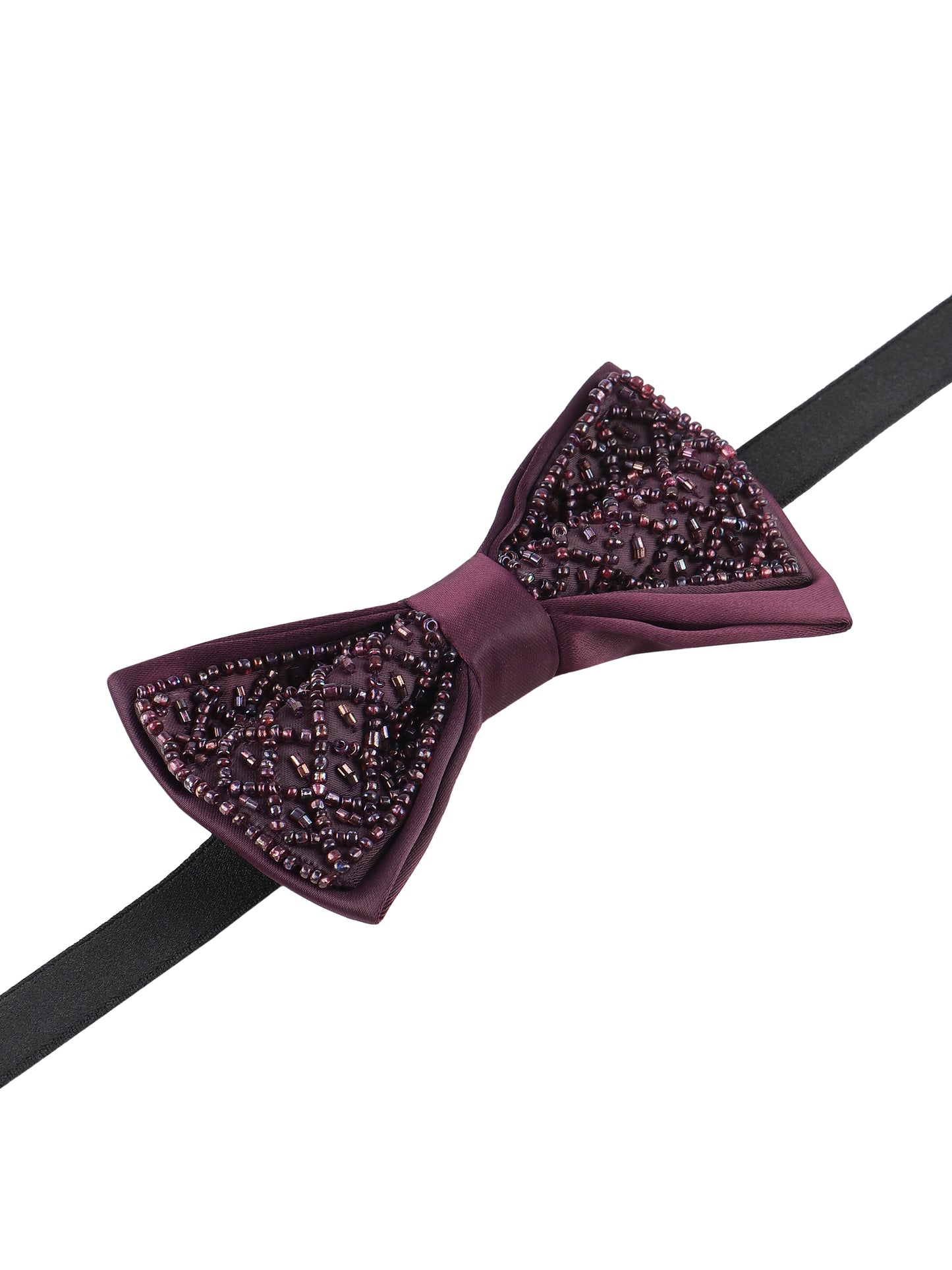 Alvaro Castagnino Men Bead Embroidered Adjustable Bow Tie