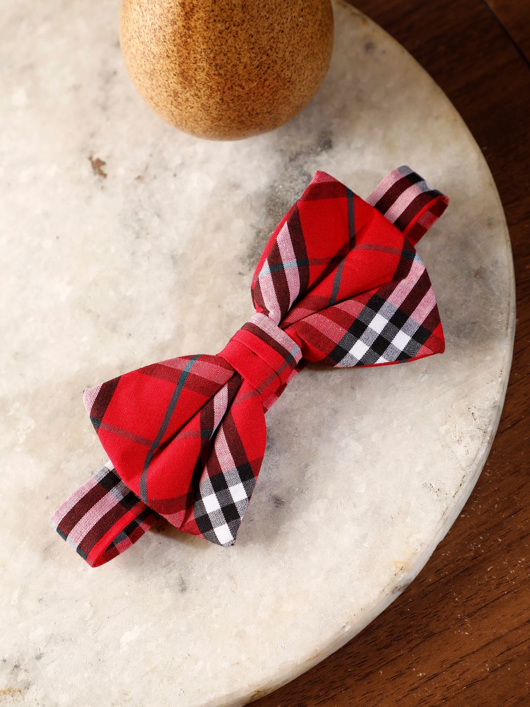 Alvaro Castagnino Men Red & Multicolored Striped Bow Tie