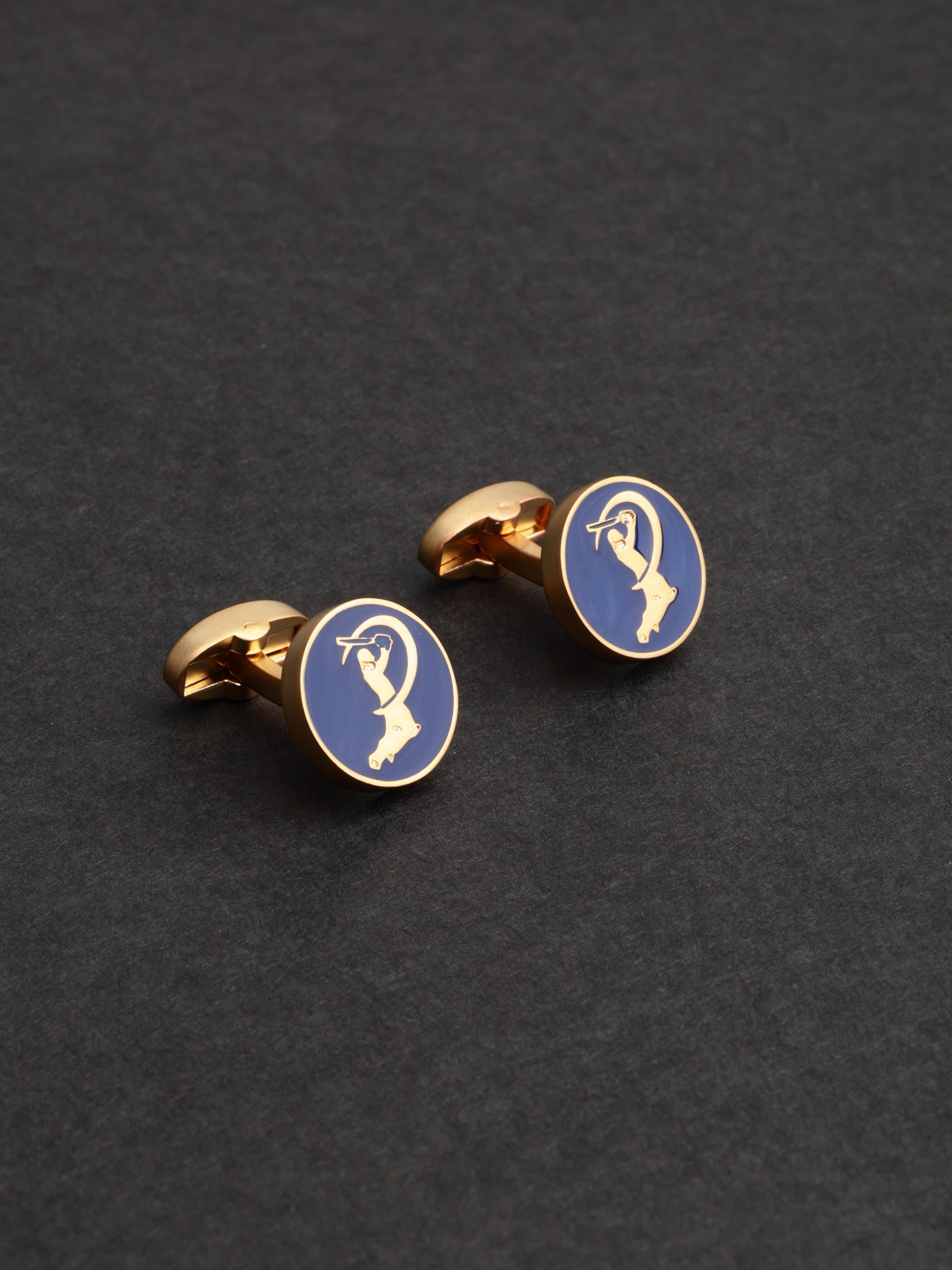 Gold IPL Cricket Cufflinks