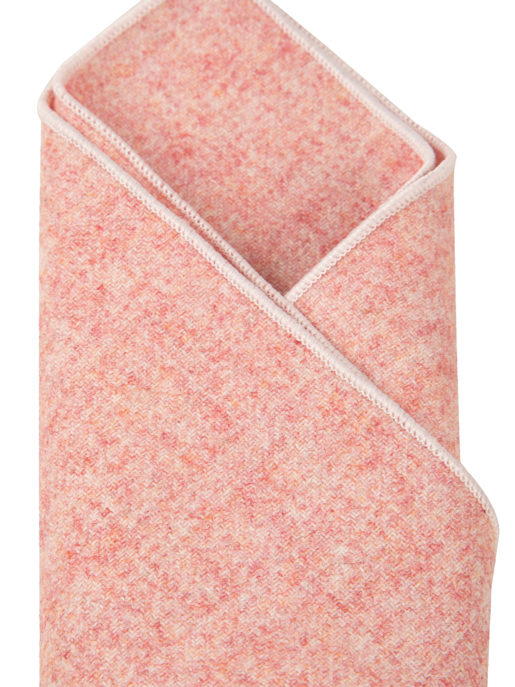 Peach Solid Cotton Pocket Square