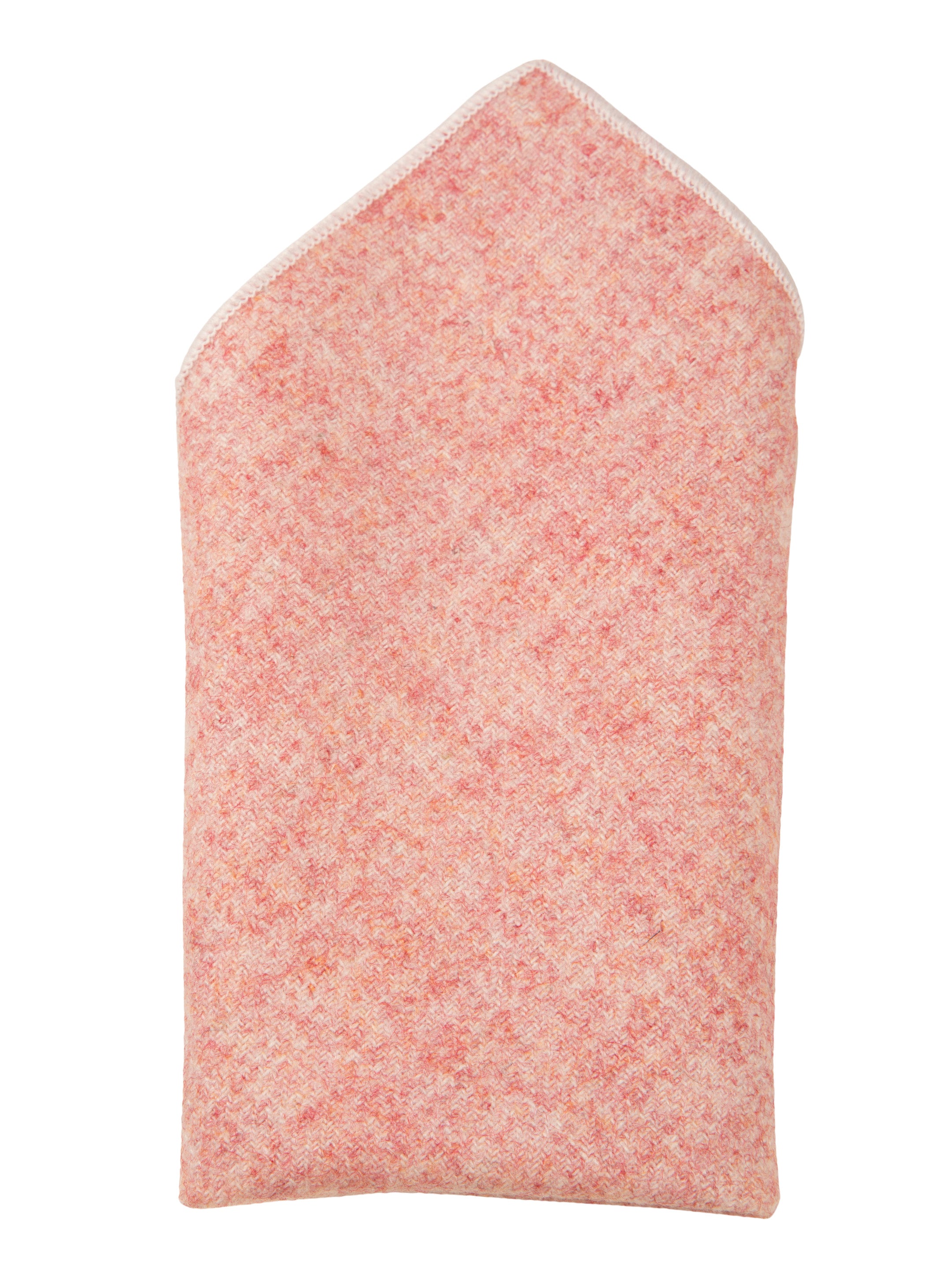 Peach Solid Cotton Pocket Square