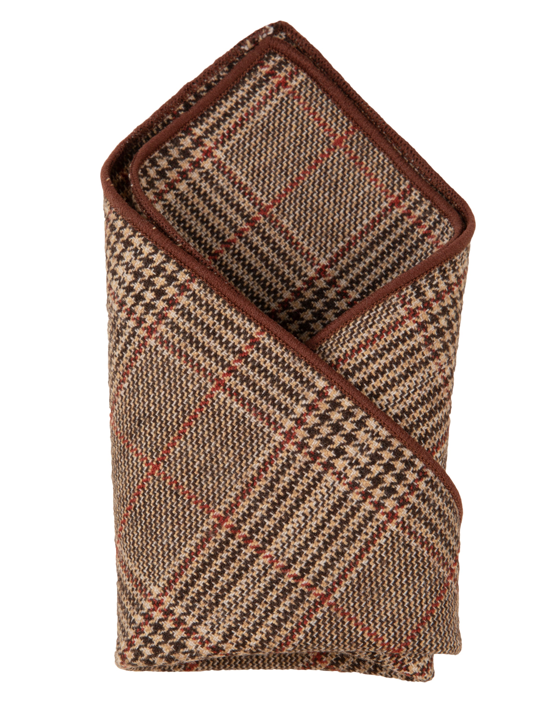 Alvaro Castagnino Brown Colored Microfiber Pocket Square for Men