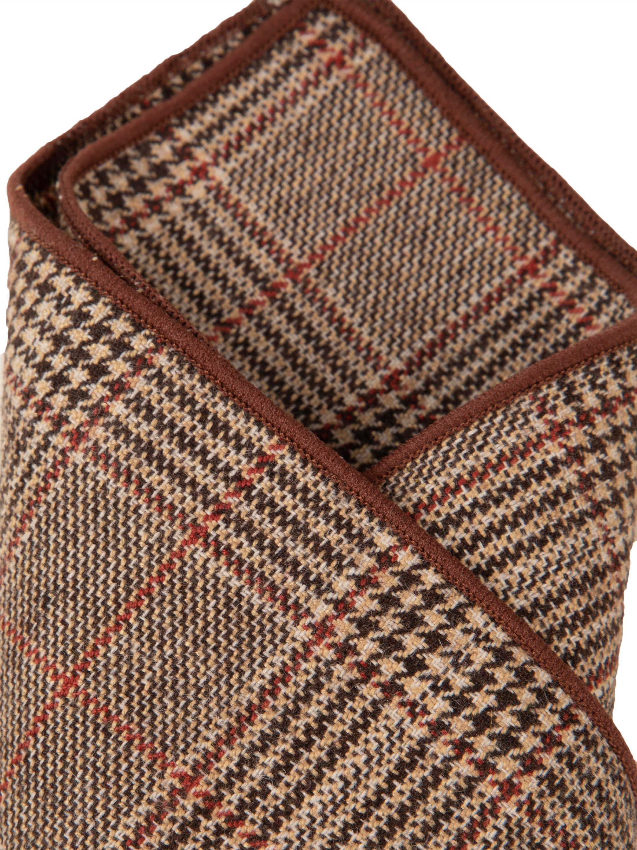 Alvaro Castagnino Brown Colored Microfiber Pocket Square for Men