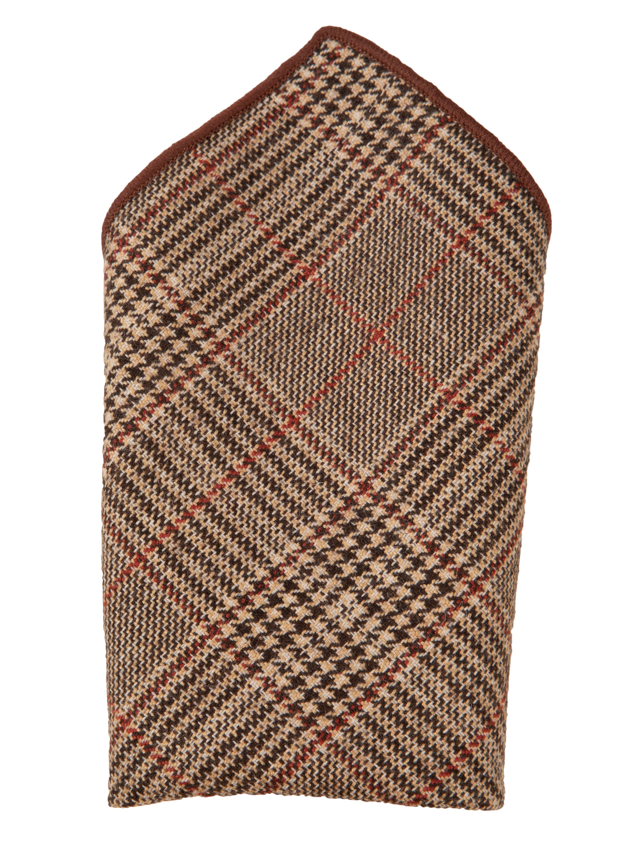 Alvaro Castagnino Brown Colored Microfiber Pocket Square for Men