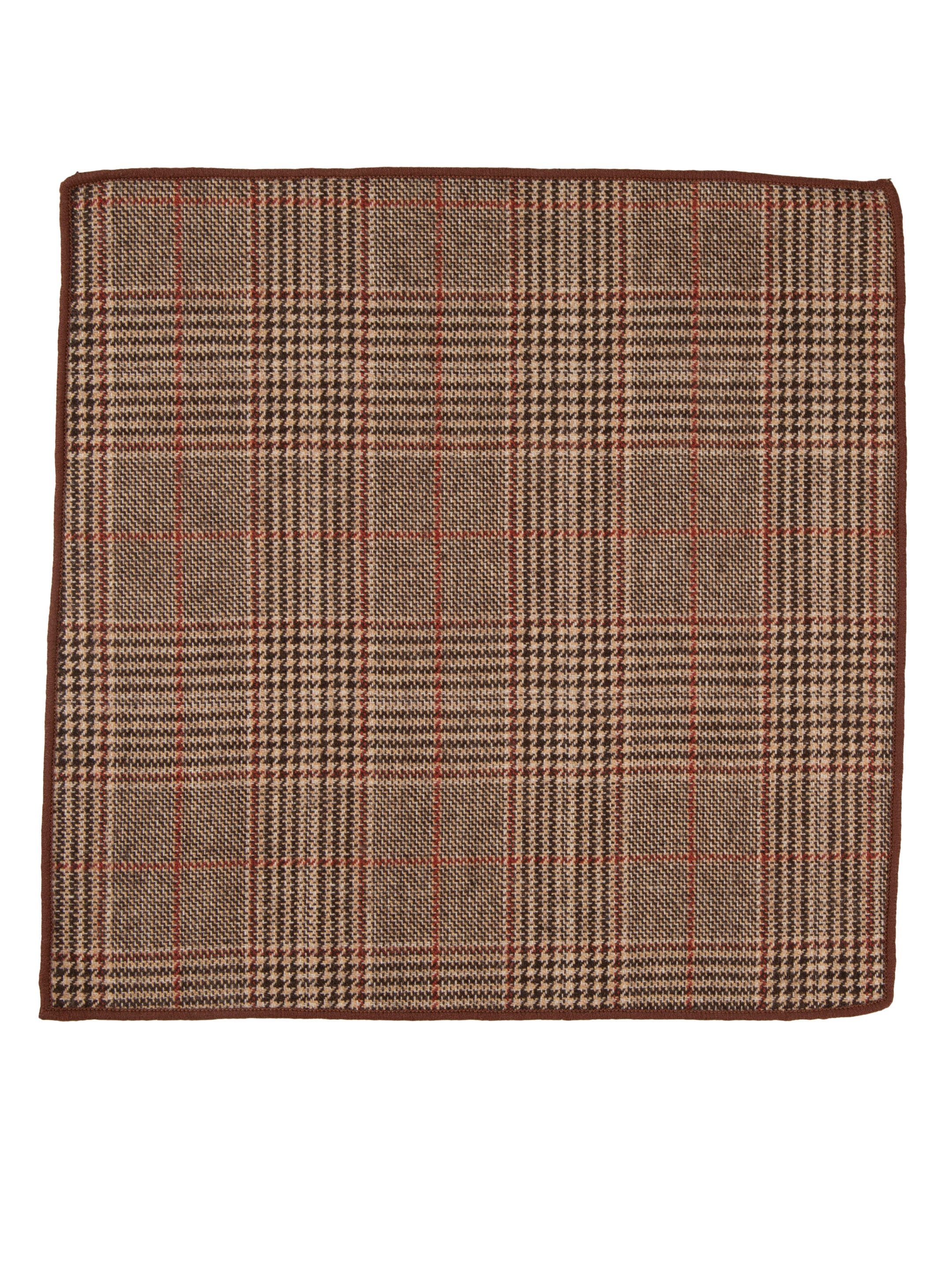 Alvaro Castagnino Brown Colored Microfiber Pocket Square for Men