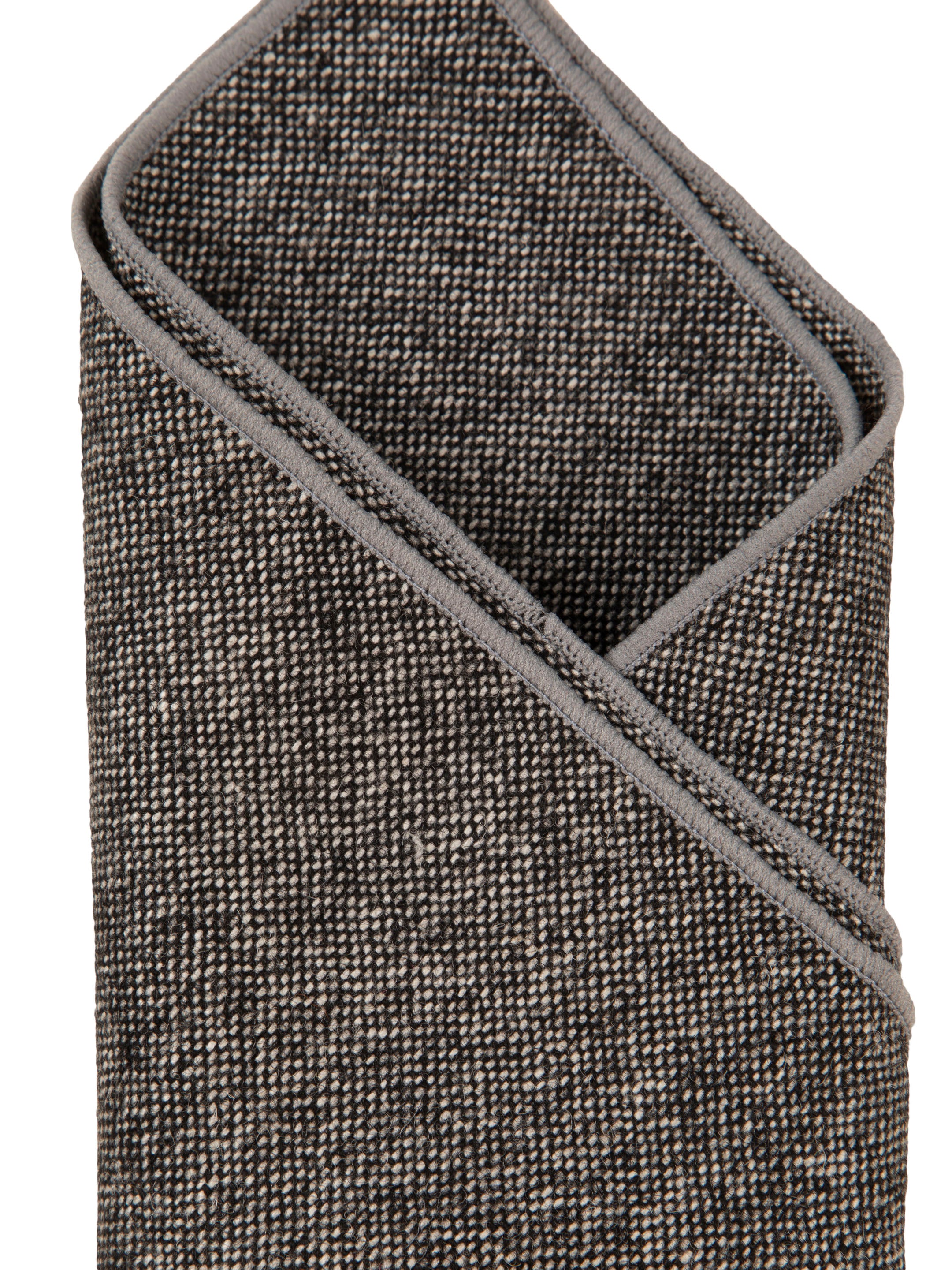 Grey Solid Cotton Pocket Square