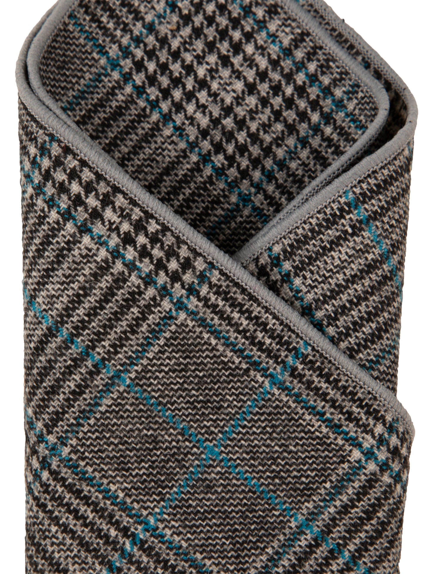 Alvaro Castagnino Black Colored Microfiber Pocket Square for Men