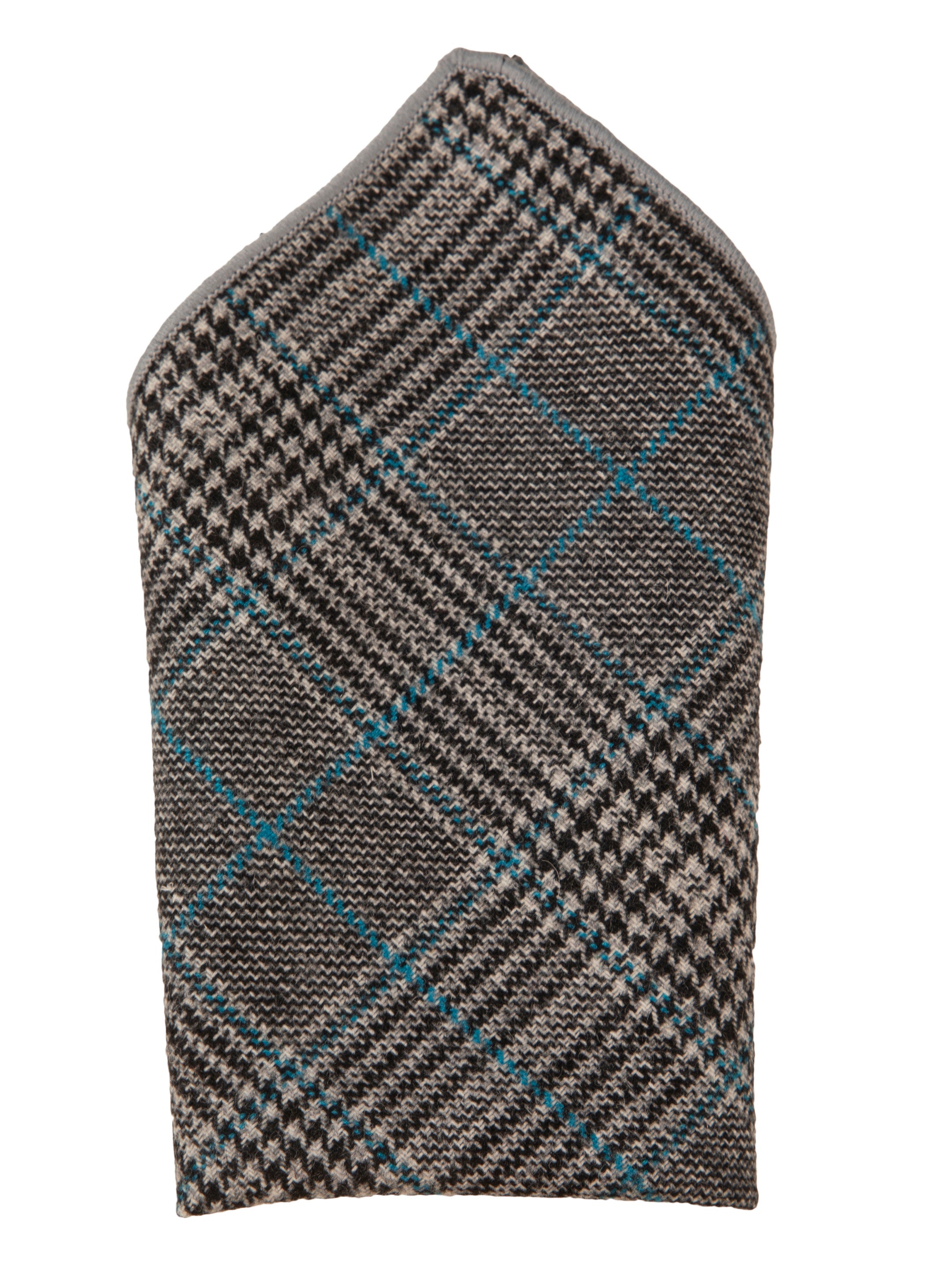 Alvaro Castagnino Black Colored Microfiber Pocket Square for Men