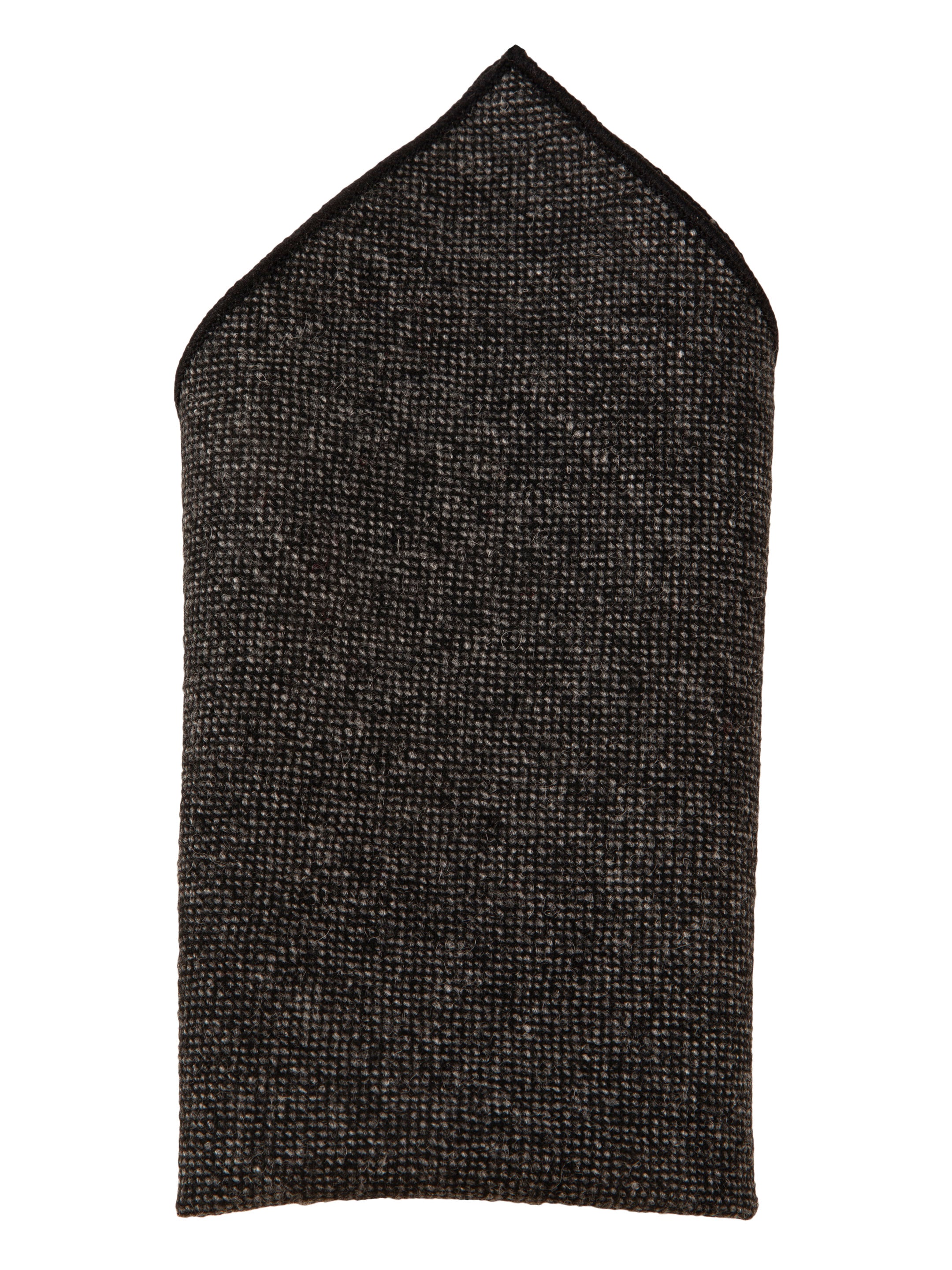 Alvaro Castagnino Black Colored Microfiber Pocket Square for Men