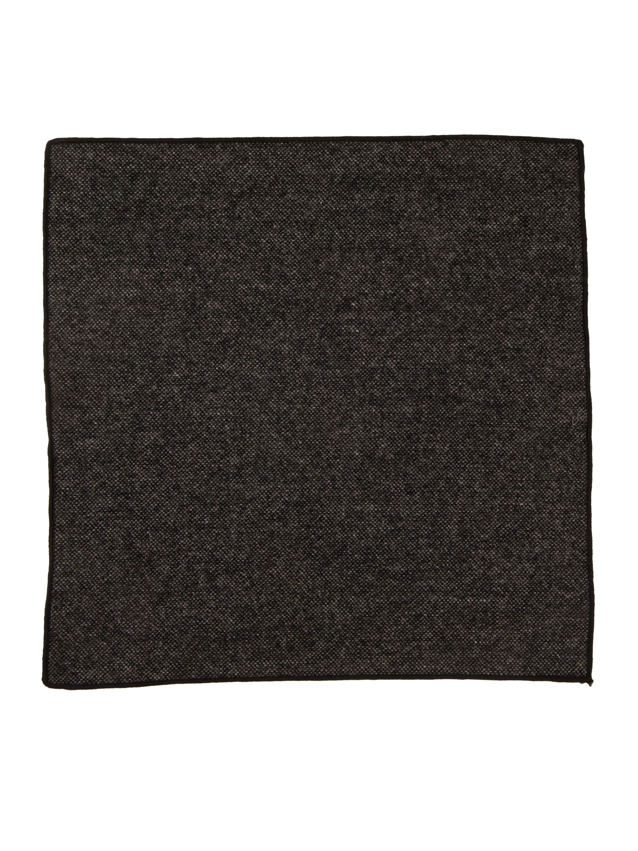 Alvaro Castagnino Black Colored Microfiber Pocket Square for Men