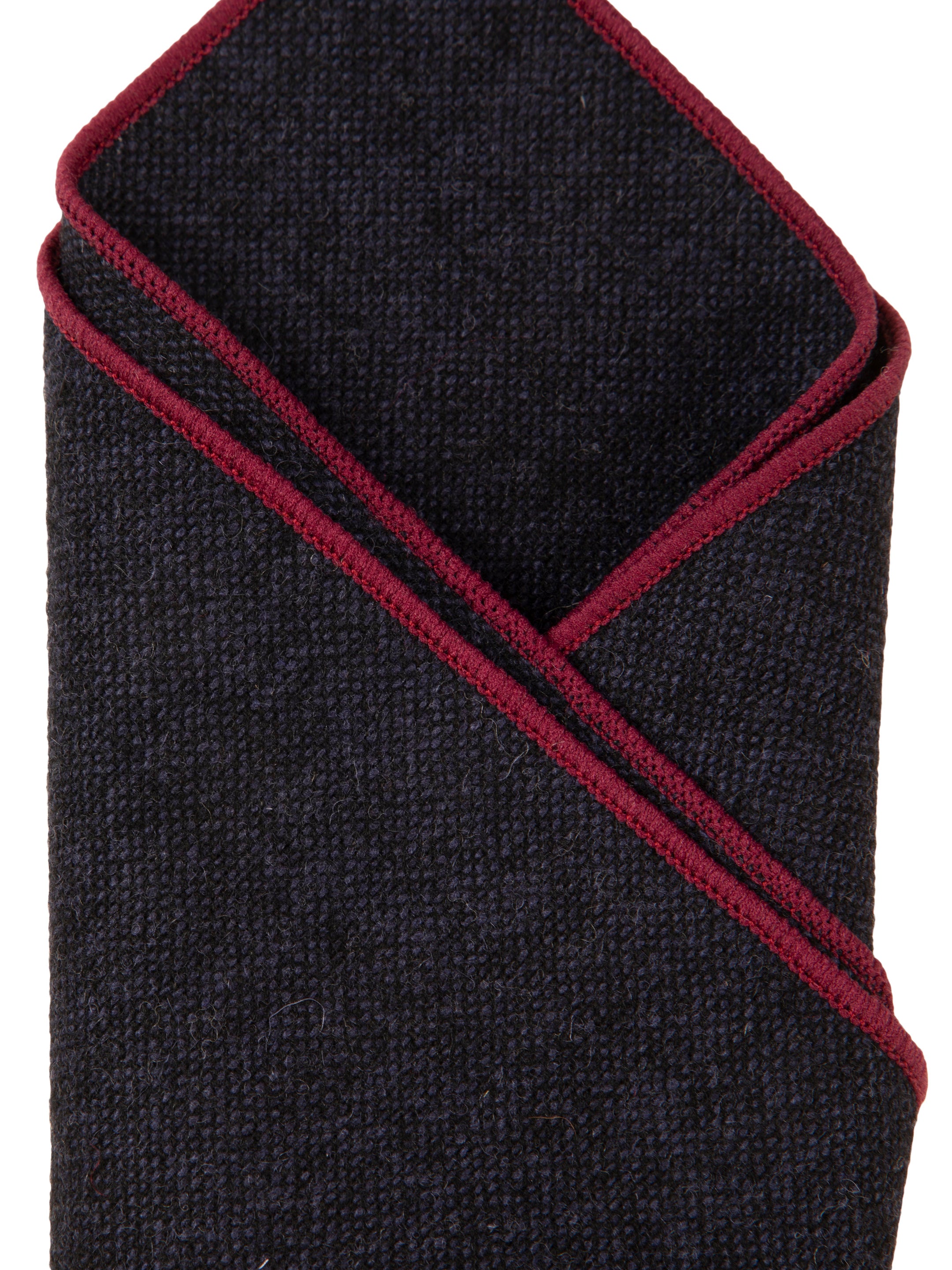Alvaro Castagnino Black & Red Colored Microfiber Pocket Square for Men