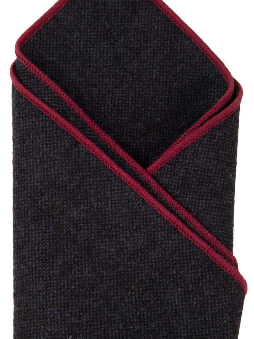 Alvaro Castagnino Black & Red Colored Microfiber Pocket Square for Men