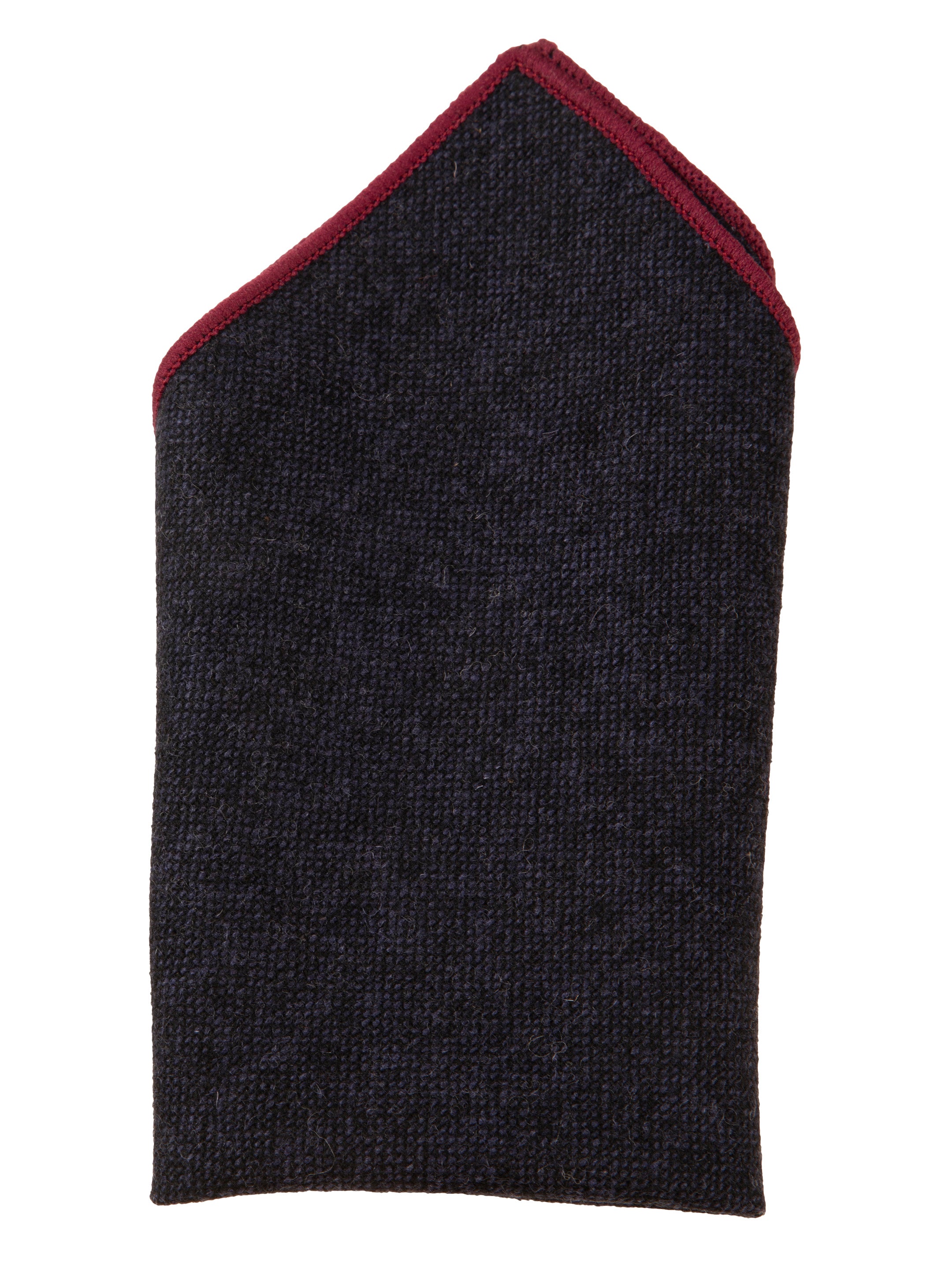 Alvaro Castagnino Black & Red Colored Microfiber Pocket Square for Men