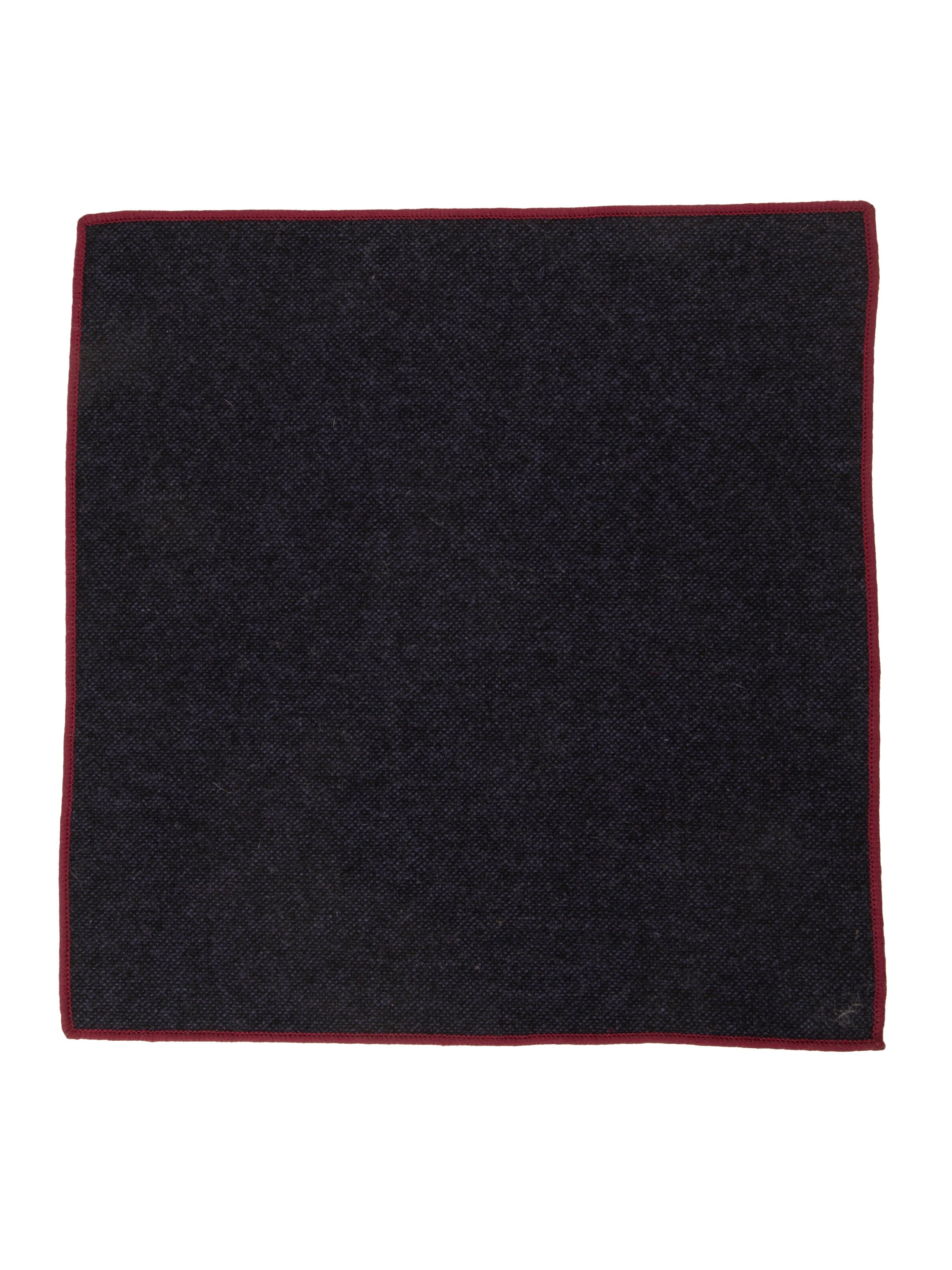 Alvaro Castagnino Black & Red Colored Microfiber Pocket Square for Men